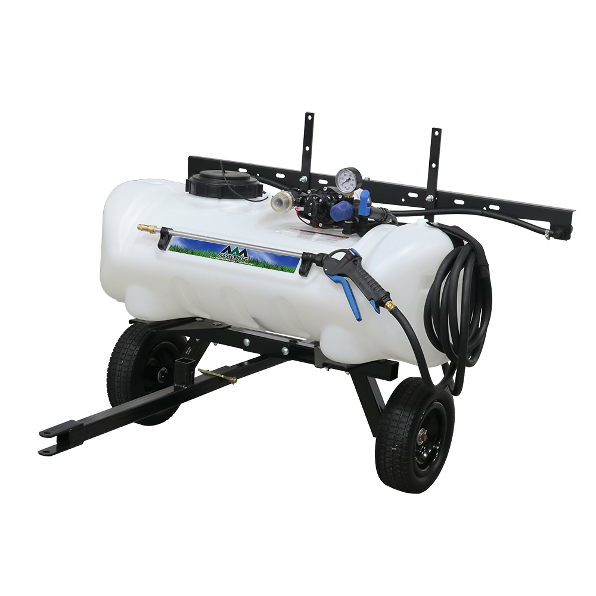 Master MFG Lawn Deluxe Trailer Broadcast Sprayer — 15-Gallon, 2.2 GPM, 7ft. Swath, Model# SNO-11-015D-MM