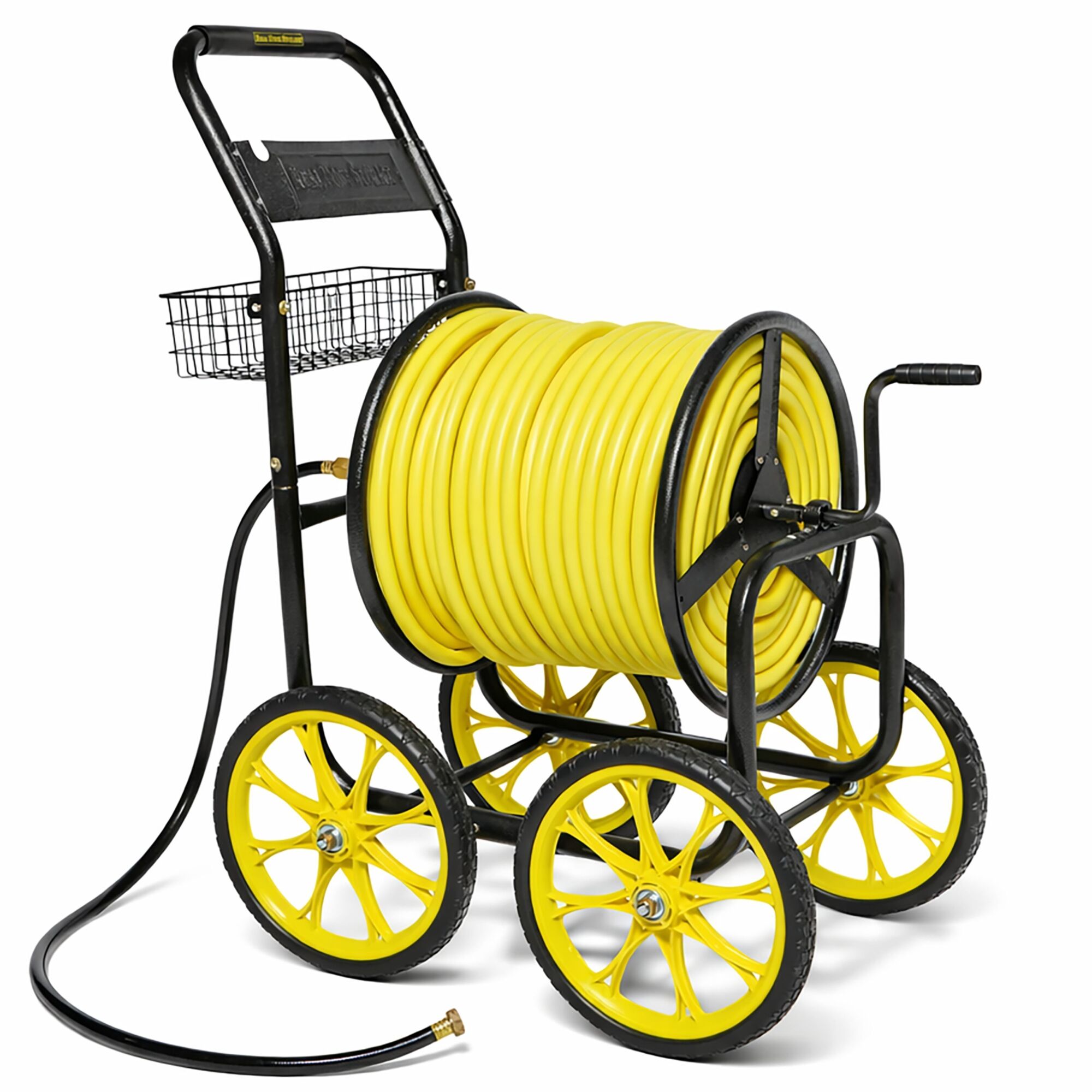 Real Hose Storage Industrial Hose Carriage — 400ft. Capacity, Powder-Coated Steel, Heavy-Duty, 4 Wheels, Model# HCG4-IND-6