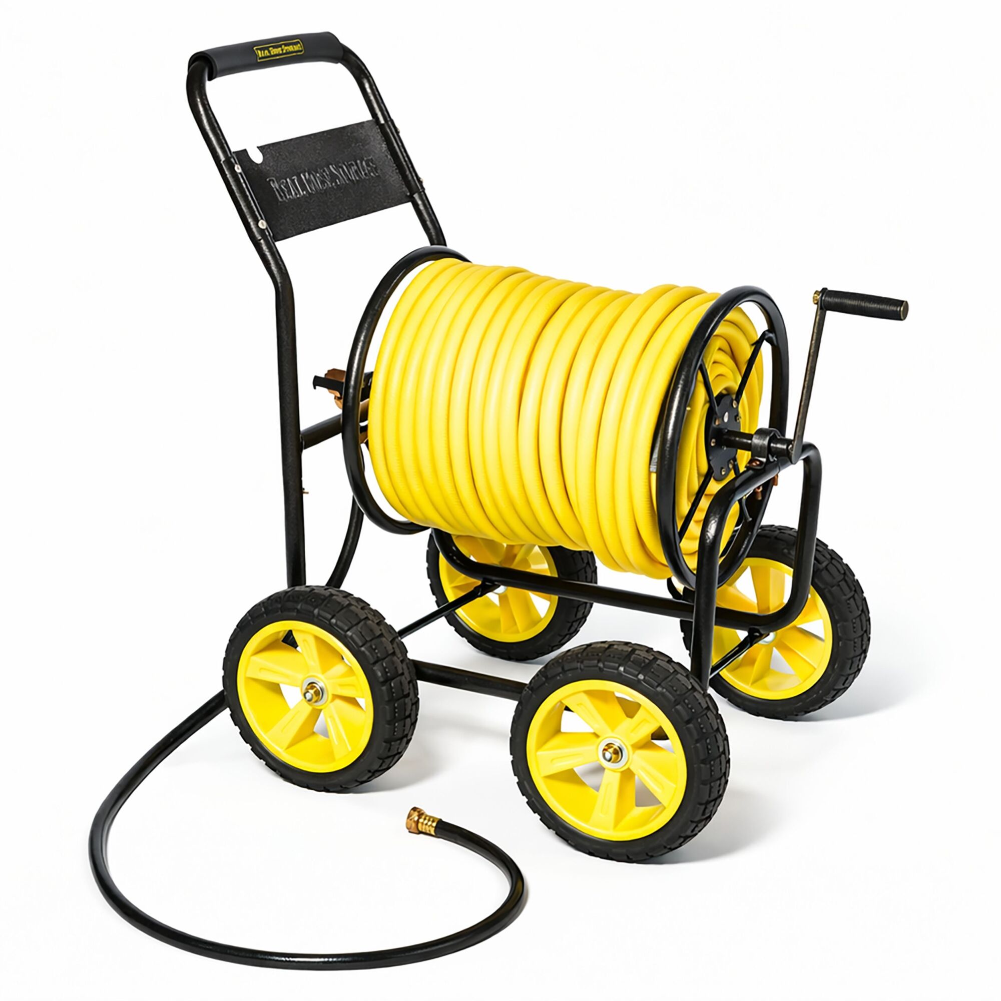 Real Hose Storage Heavy-Duty Hose Cart — 250ft. Capacity, Powder-Coated Steel, 4 Wheels, Model# HW4-HD-6