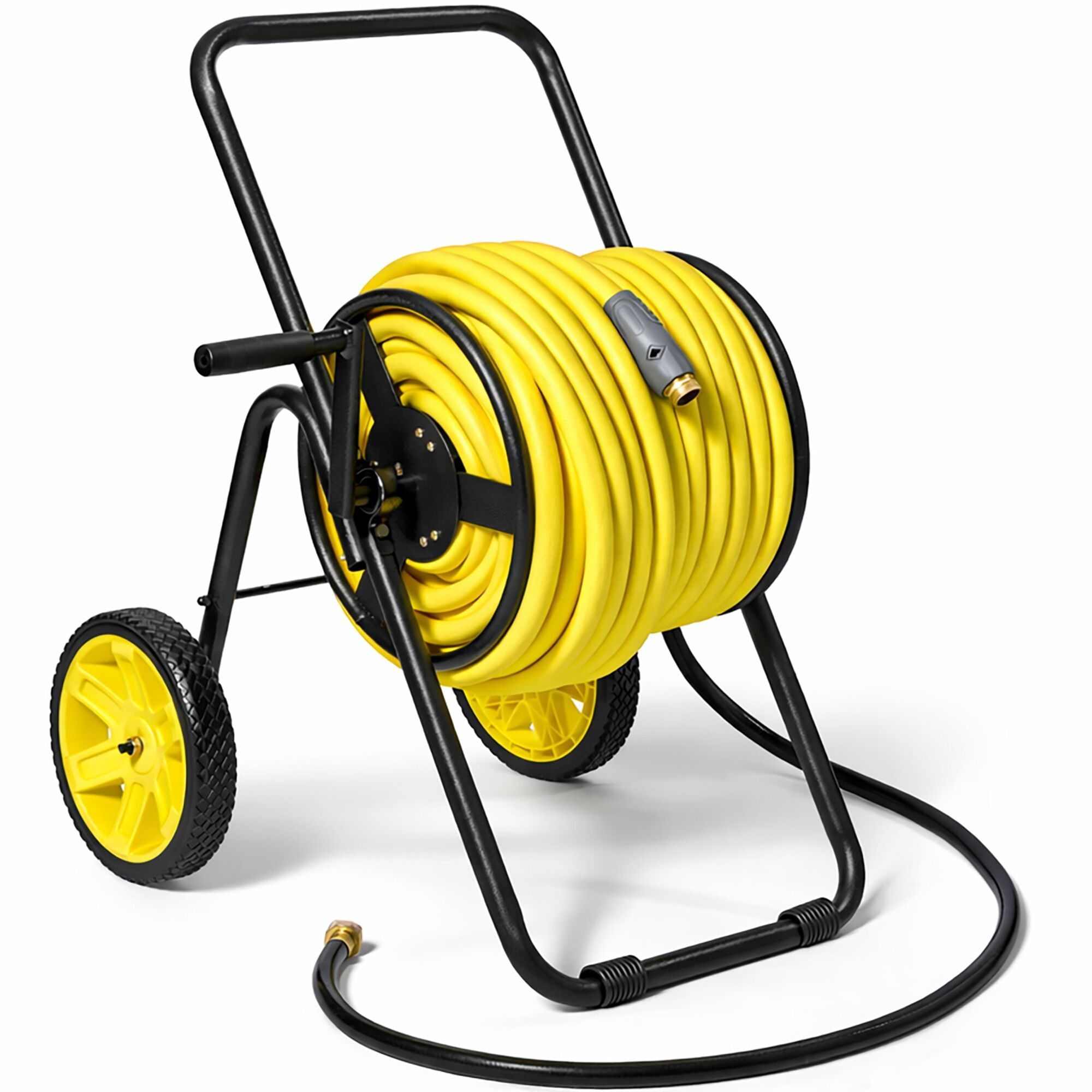 Real Hose Storage Residential Hose Cart — 175ft. Hose Capacity, Powder-Coated Steel, 2 Wheels, Model# HC2-RES-6