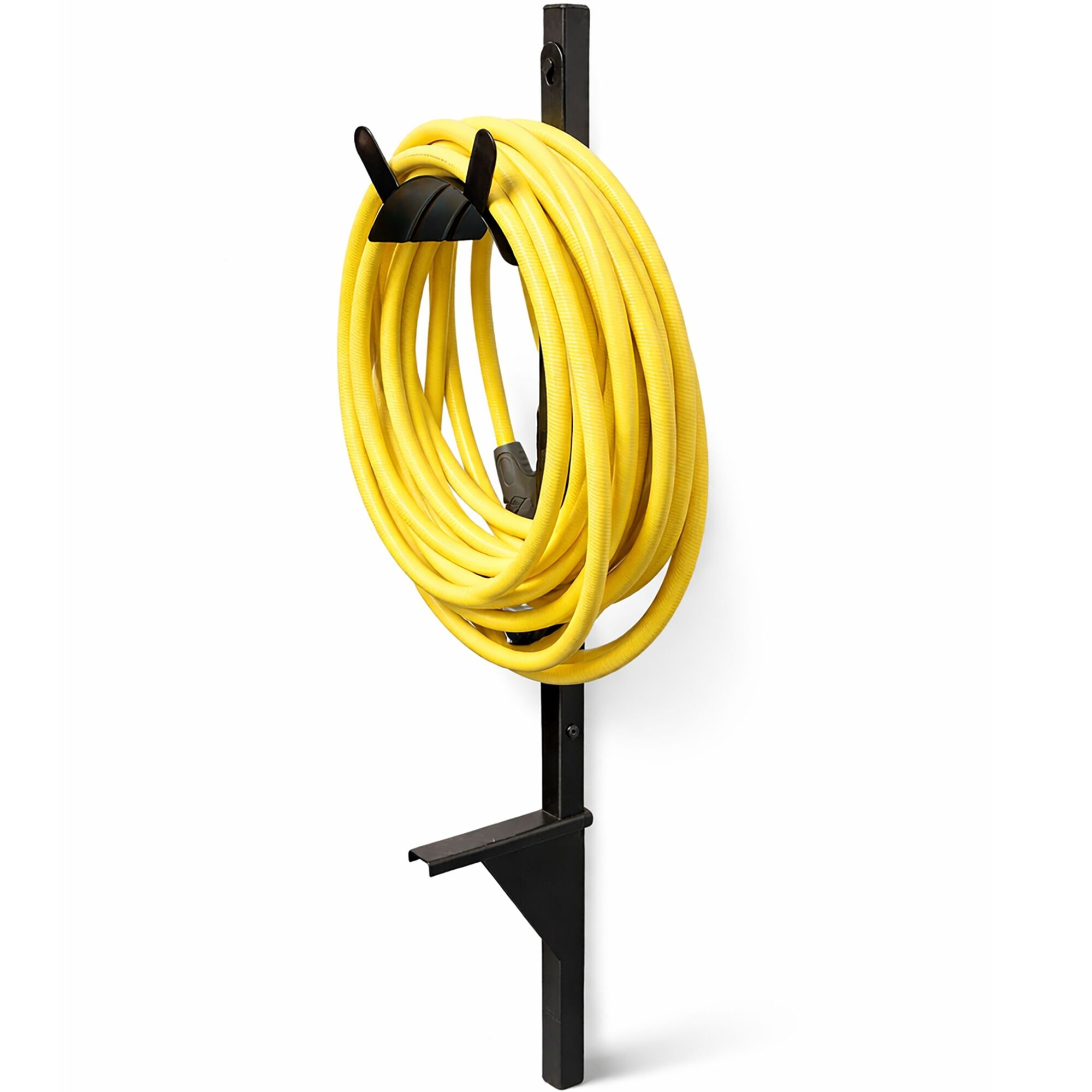 Real Hose Storage Hose Hanger with Post — 125ft. Hose Capacity, Powder-Coated Steel, Rust-Resistant, Model# HHP-HD