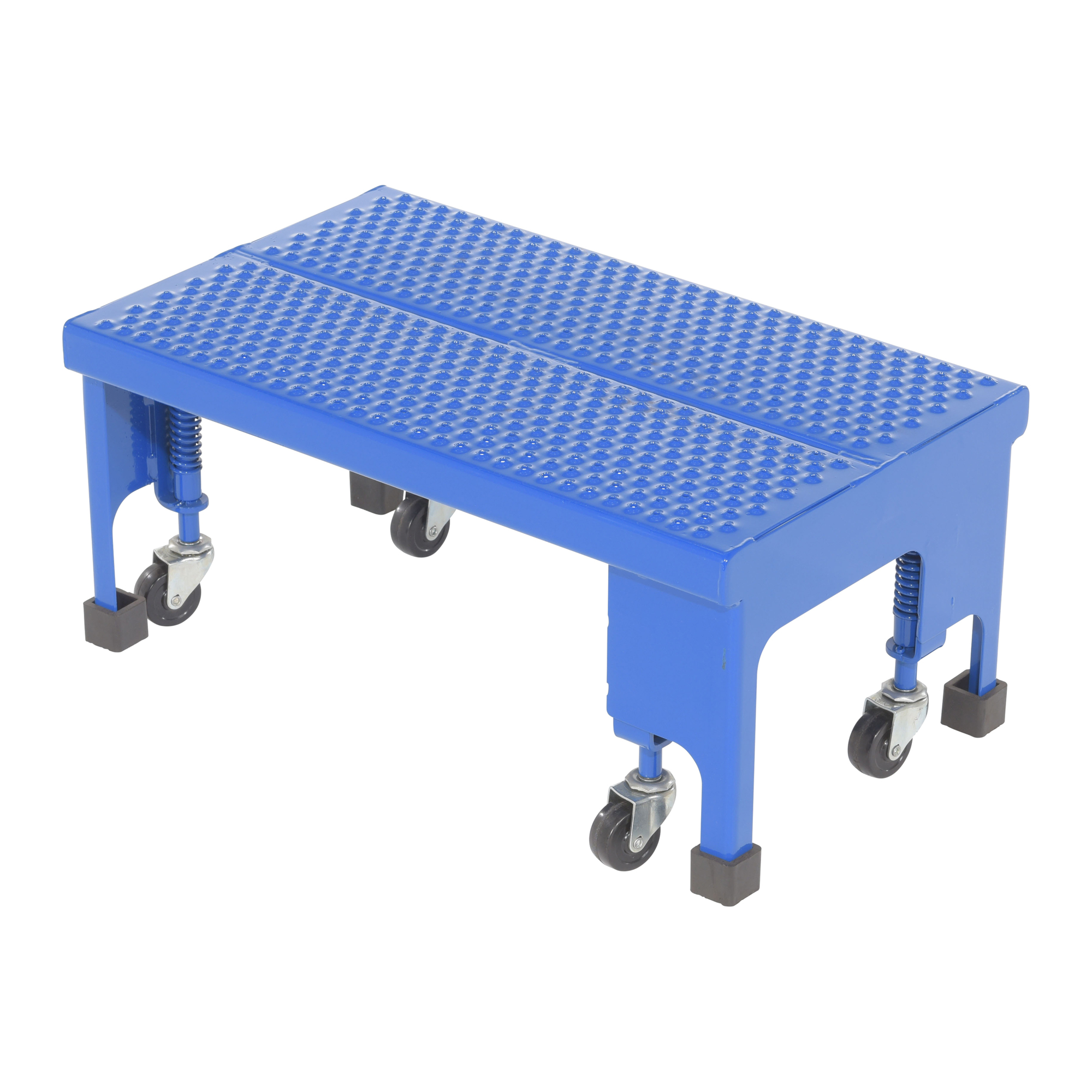 Vestil Steel Standard Slope Ladder — 58 Degree, Perforated Steps, 16-13/16in. Step Width, 350-Lb. Capacity, Blue, Model# LAD-PW-18-1-P-NHR