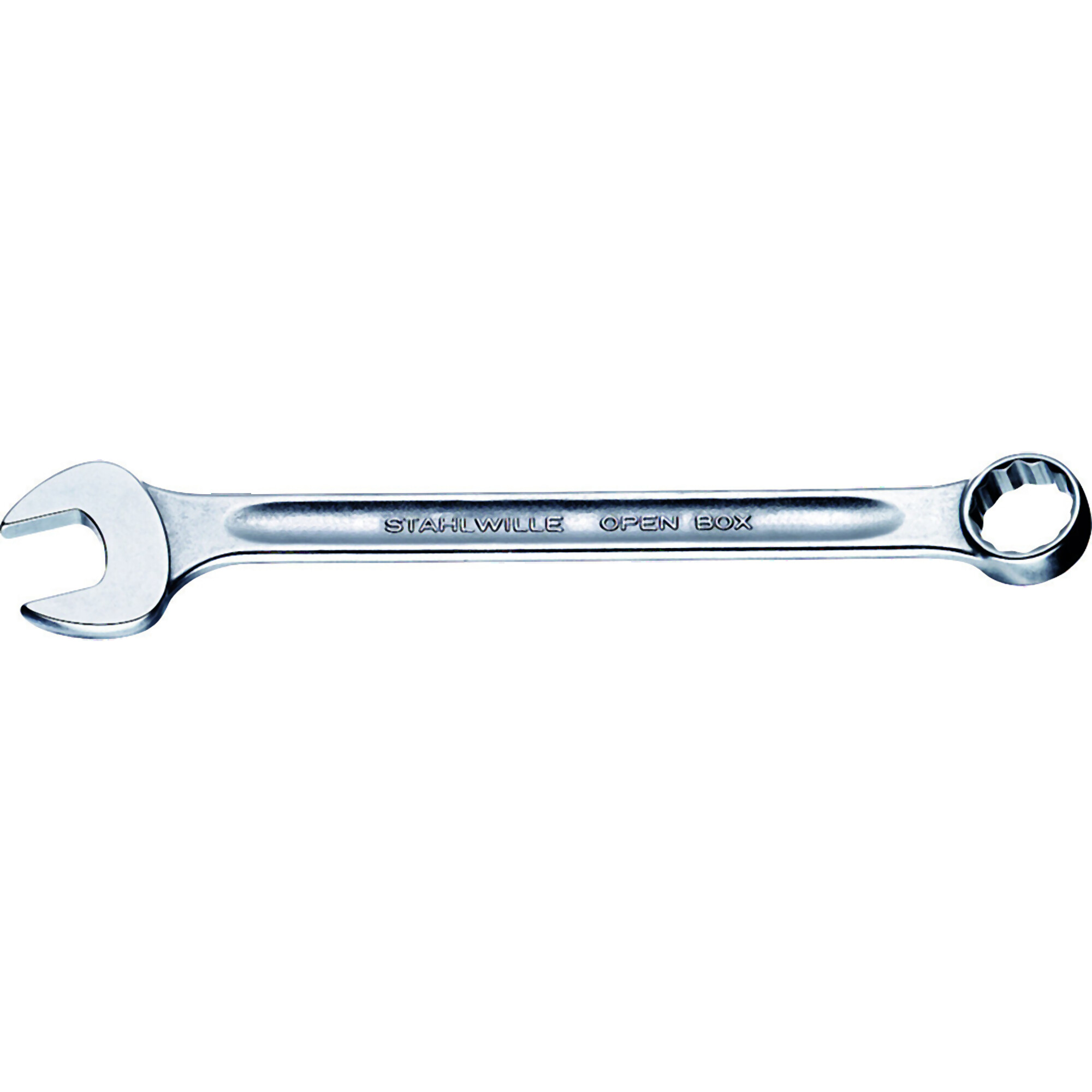 Stahlwille Combination Wrench — 1.3/16in., 332mm Length, 15° Jaw Angle, Bi-Hex Ring, Model# 13A