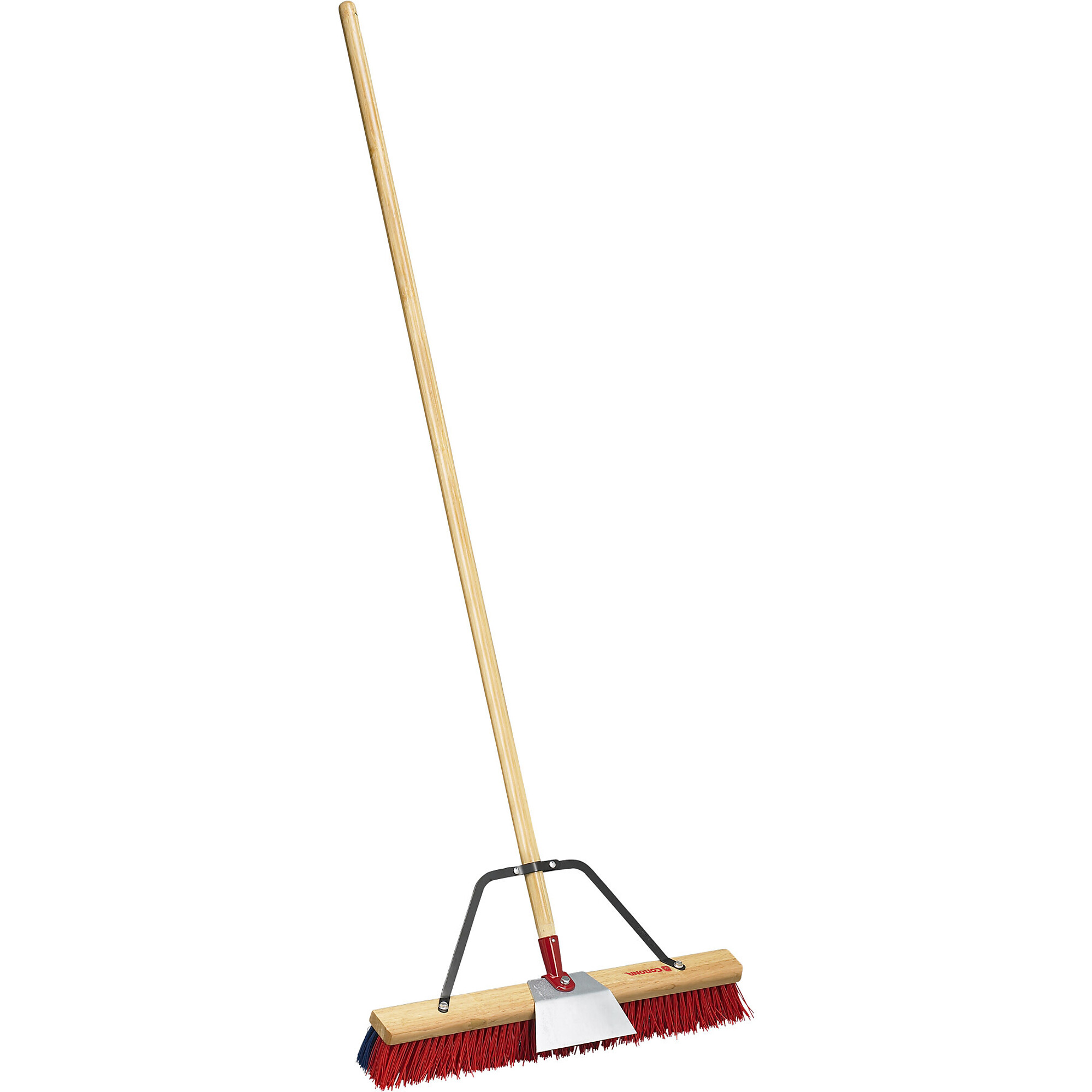 Corona 24 in. Push Broom with Scraper Blade, 2-Bristle Design, Bamboo Handle, Model# BM 61002