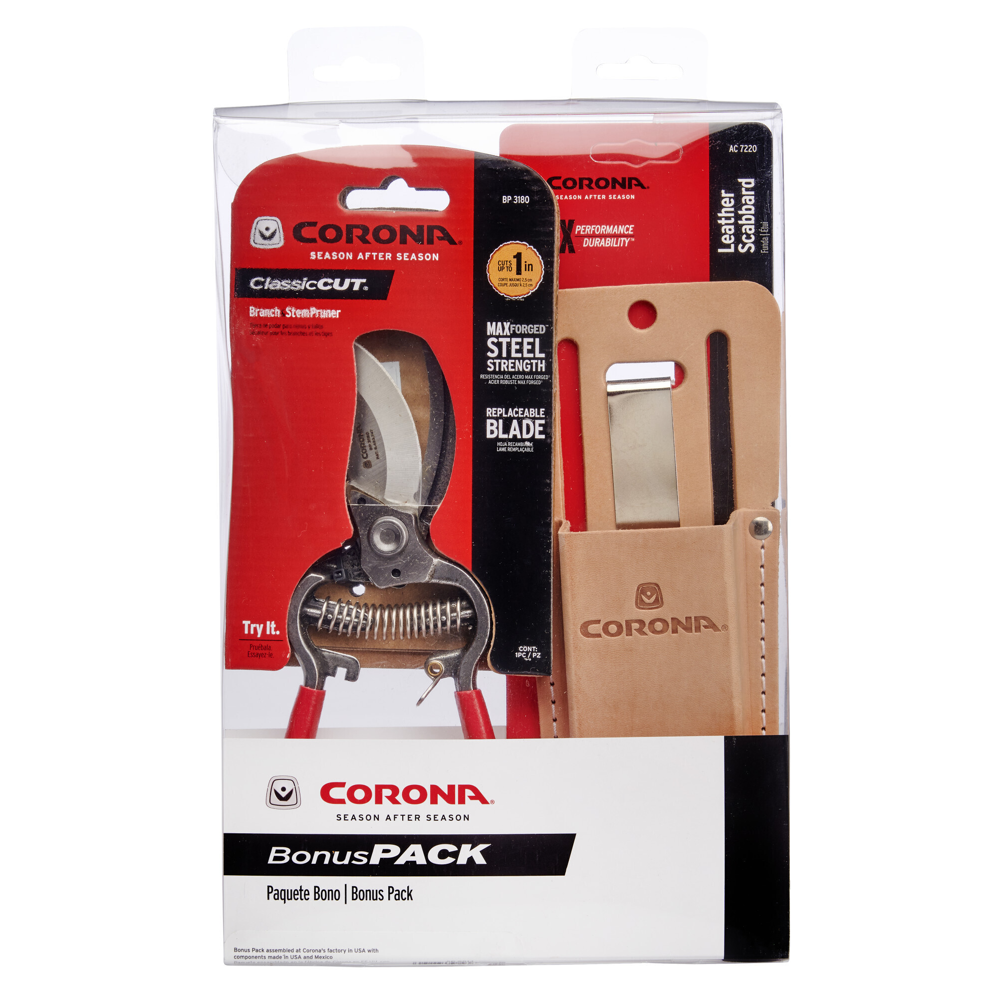 Corona BP 3180D ClassicCUT® Bypass Pruner Bonus Pack, Model# SP 9914