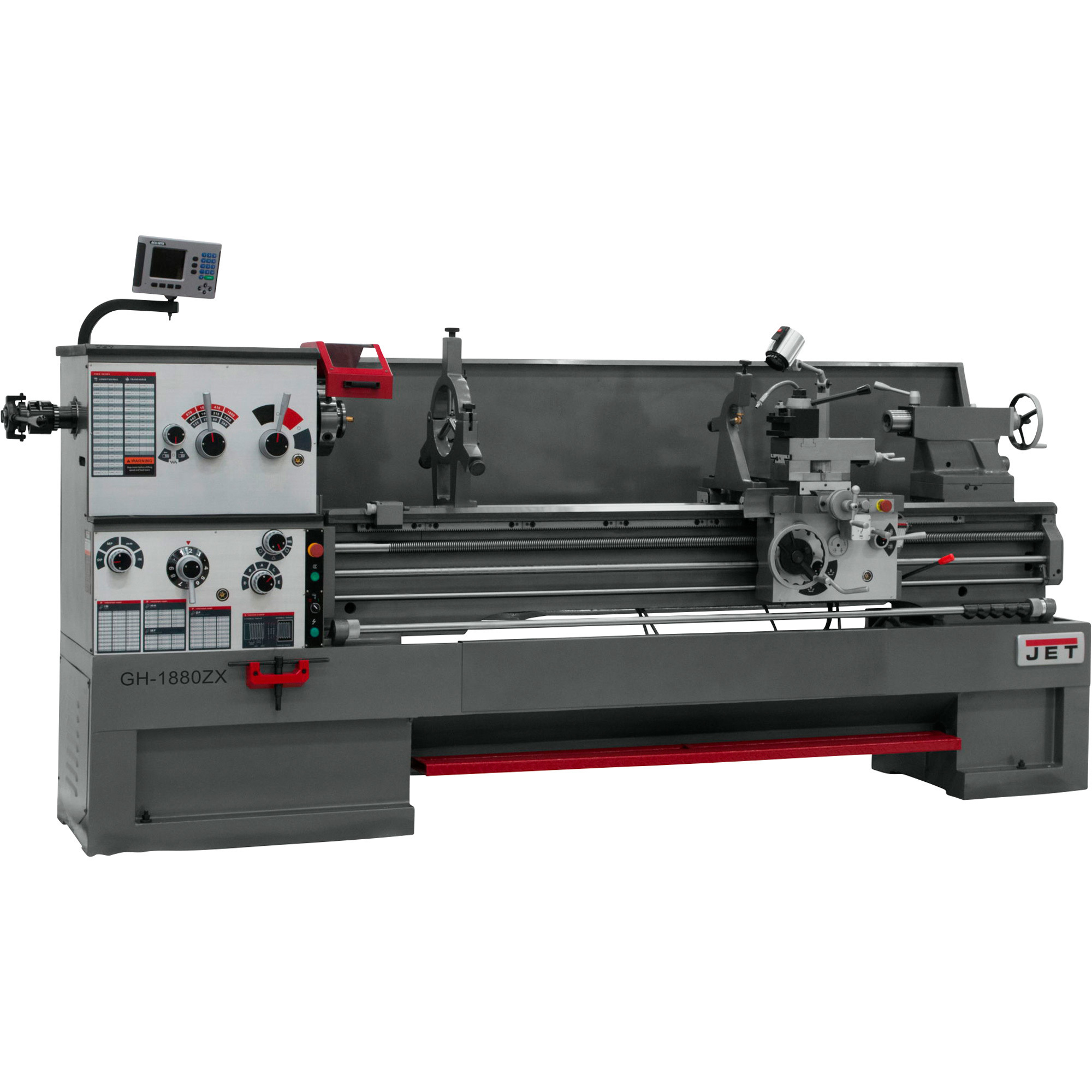 JET ZX Series Large Spindle Bore Lathe with Taper Attachment and Collet  Closer, 18in. x 80in., Model# GH-1880ZX/322486