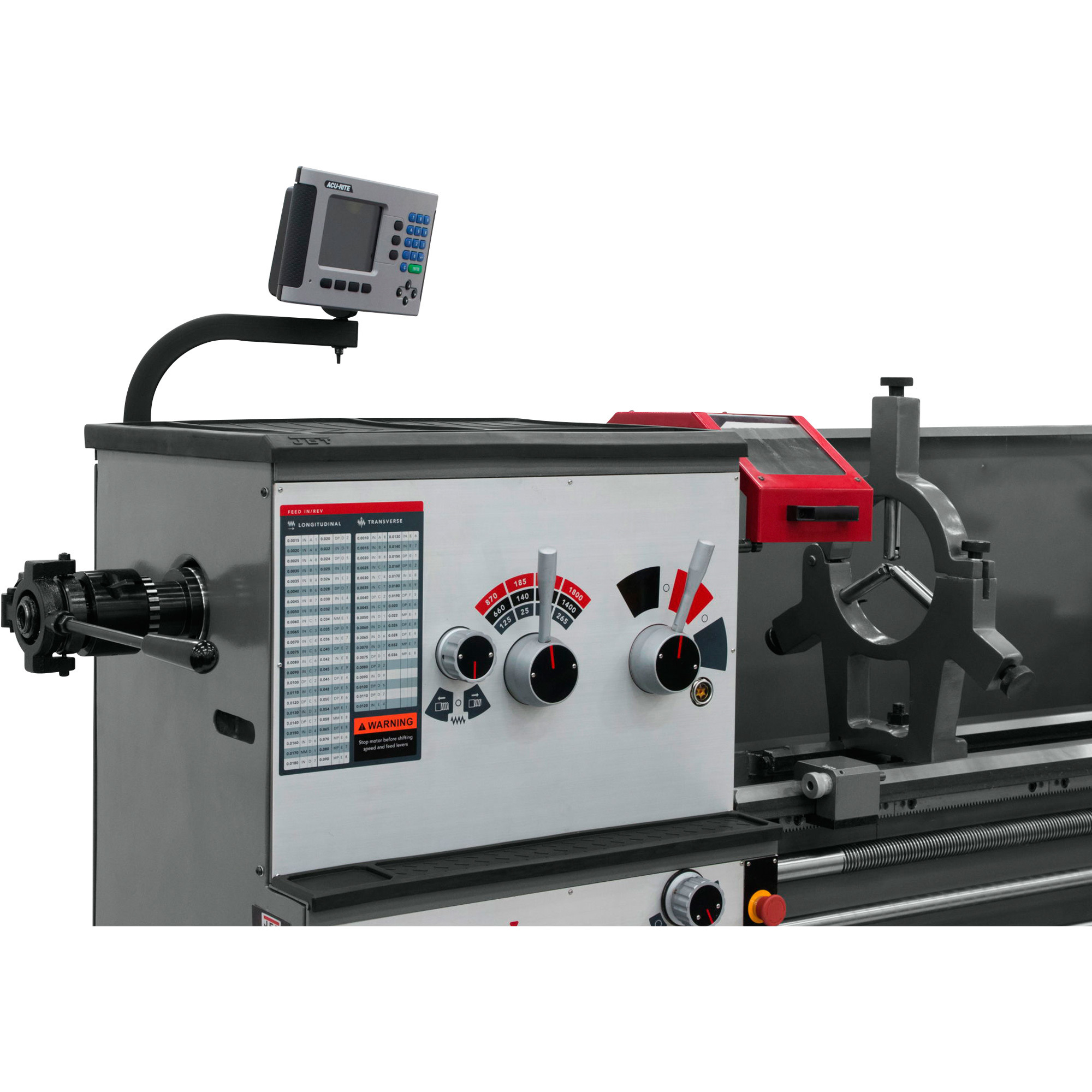 JET ZX Series Large Spindle Bore Lathe with Taper Attachment and Collet  Closer, 18in. x 80in., Model# GH-1880ZX/322486