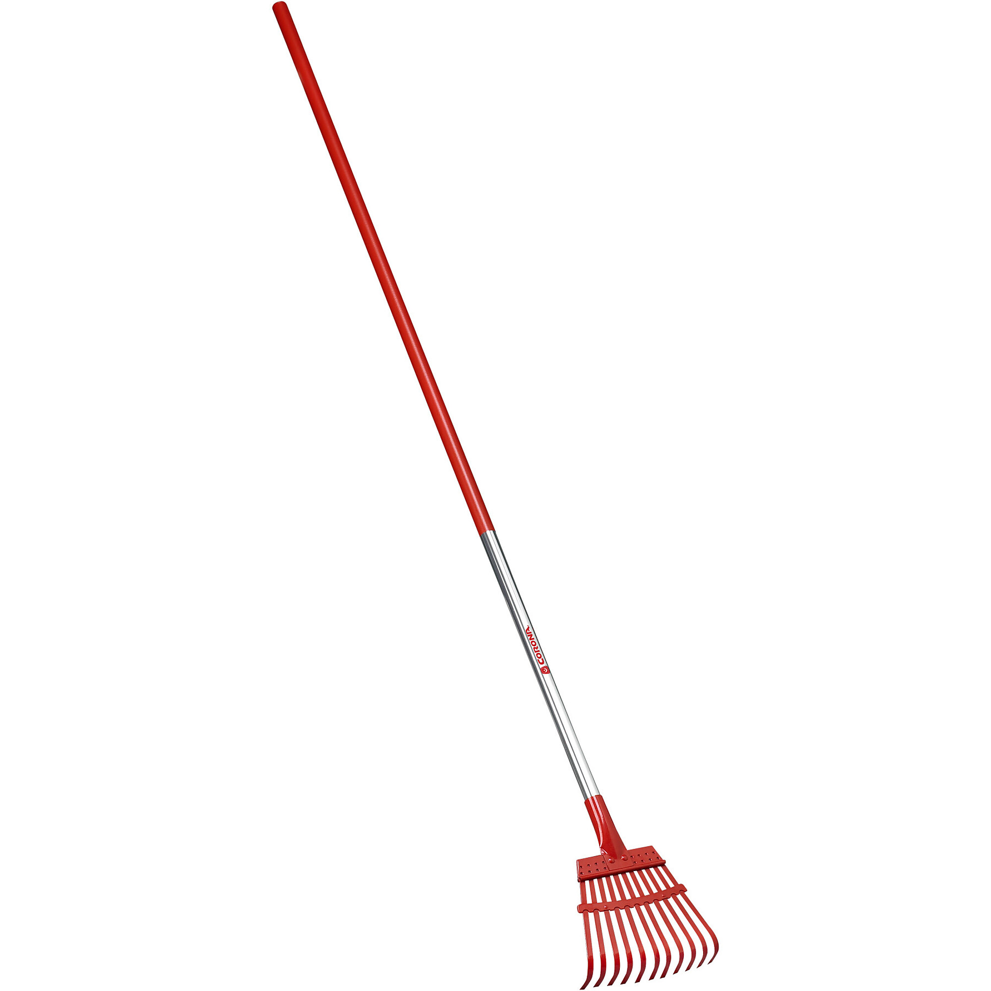 Corona Fixed Tine Shrub Rake — 8in. Head, 11 Tines, Aluminum Handle, Model# RK 62060