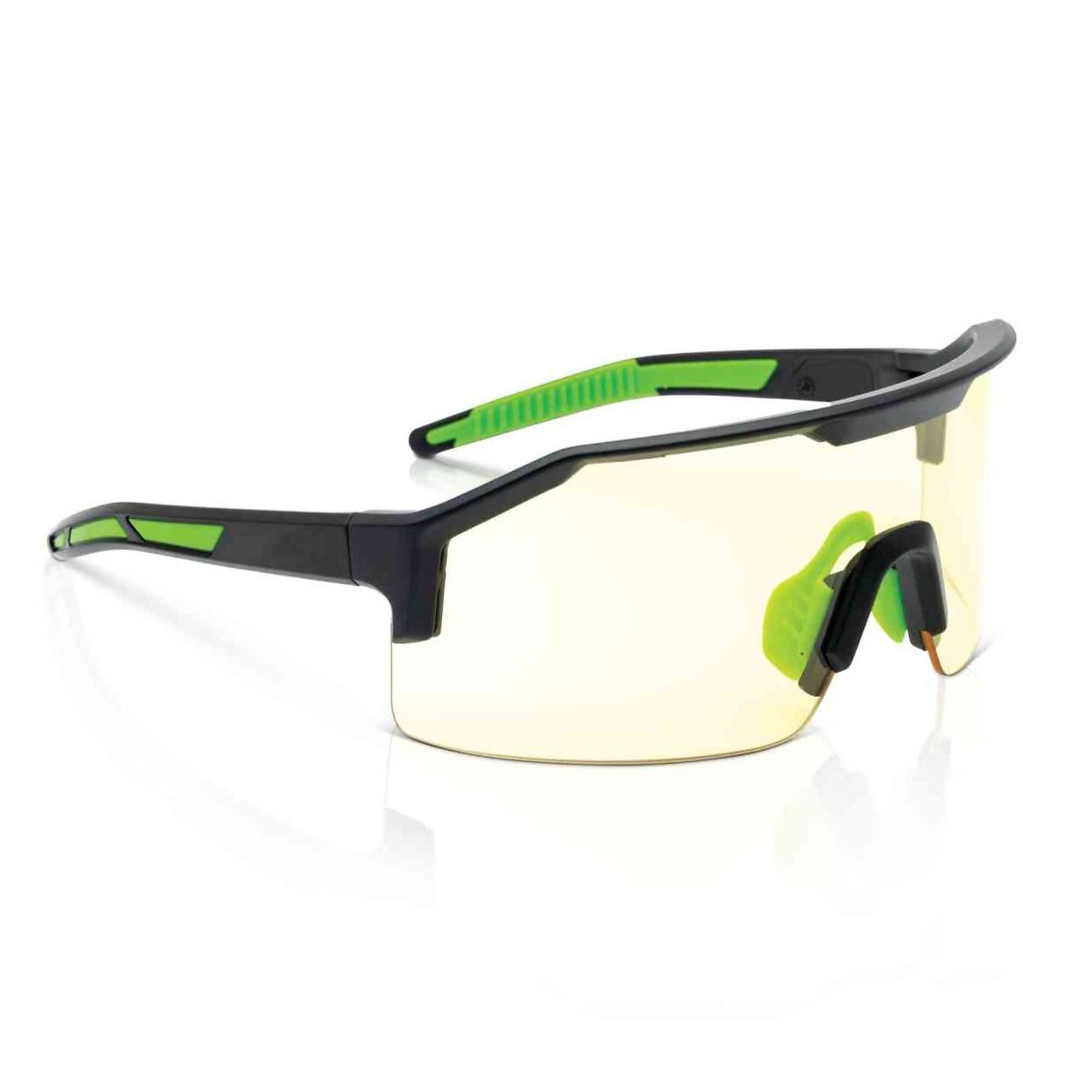 Jackson Safety MAXVIEW+ Safety Glasses — Amber Lens, Black Frame, Anti-Fog, Model# 60002