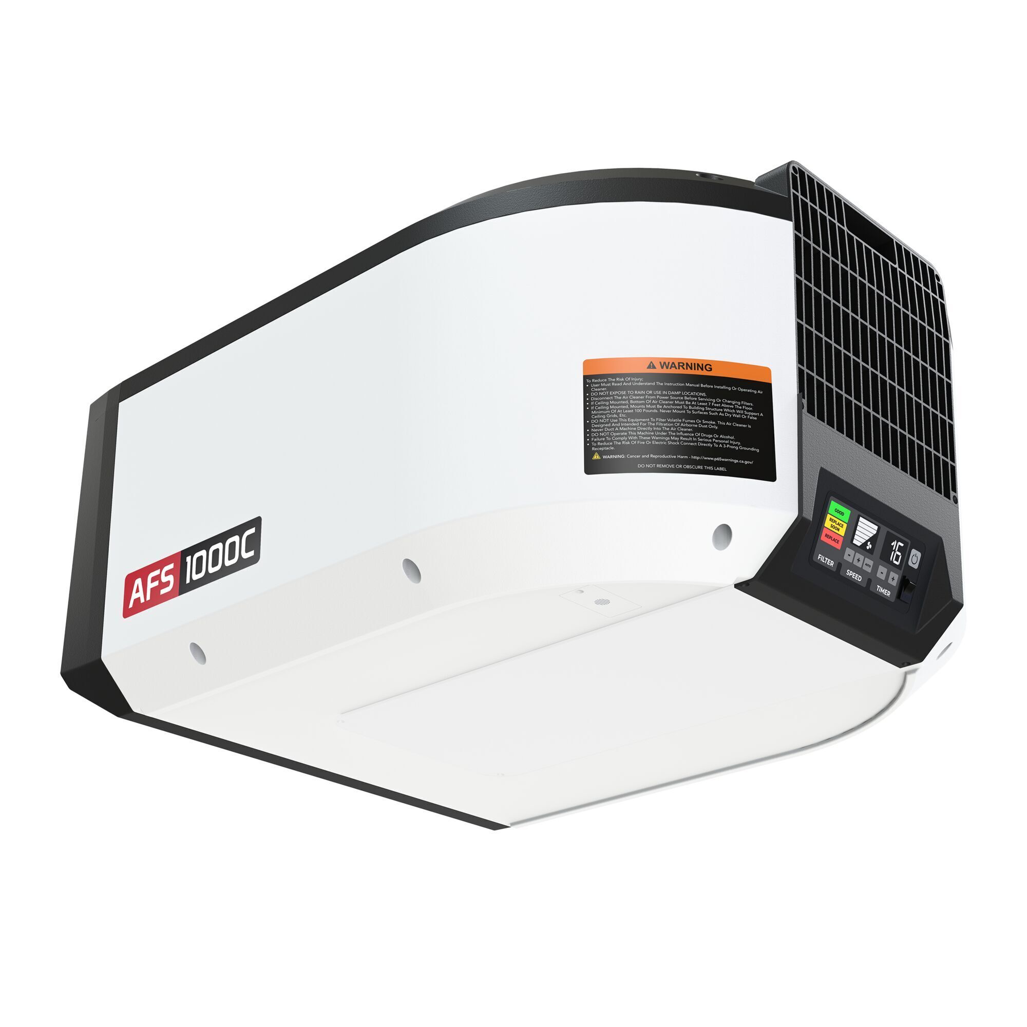 Jet Smart Air Filtration System — 1000 CFM, Auto Control, LED Display, ABS Injection Molded Body, Model# AFS-1000C