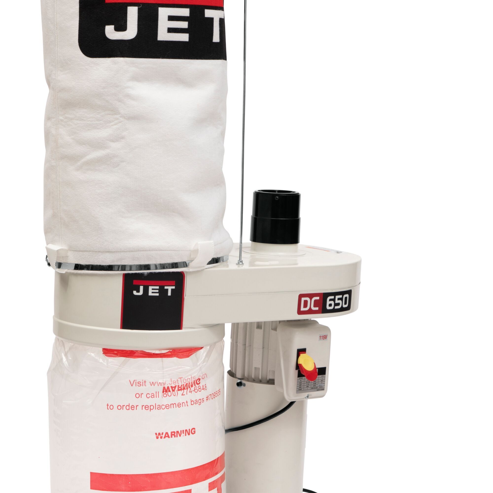 JET DC-650 Dust Collector — 1 HP, 1PH, 115/230V, 5-Micron Bag Filter Kit, Model# JT9-708642MK