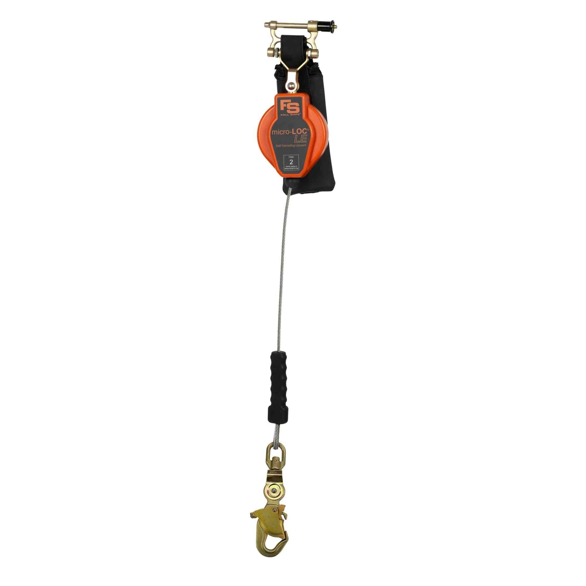 Fall Safe Micro-Loc LE Personal Self-Retracting Lanyard — 8ft., Swivel Snap Hook, Leading Edge, Model# 4280008-1