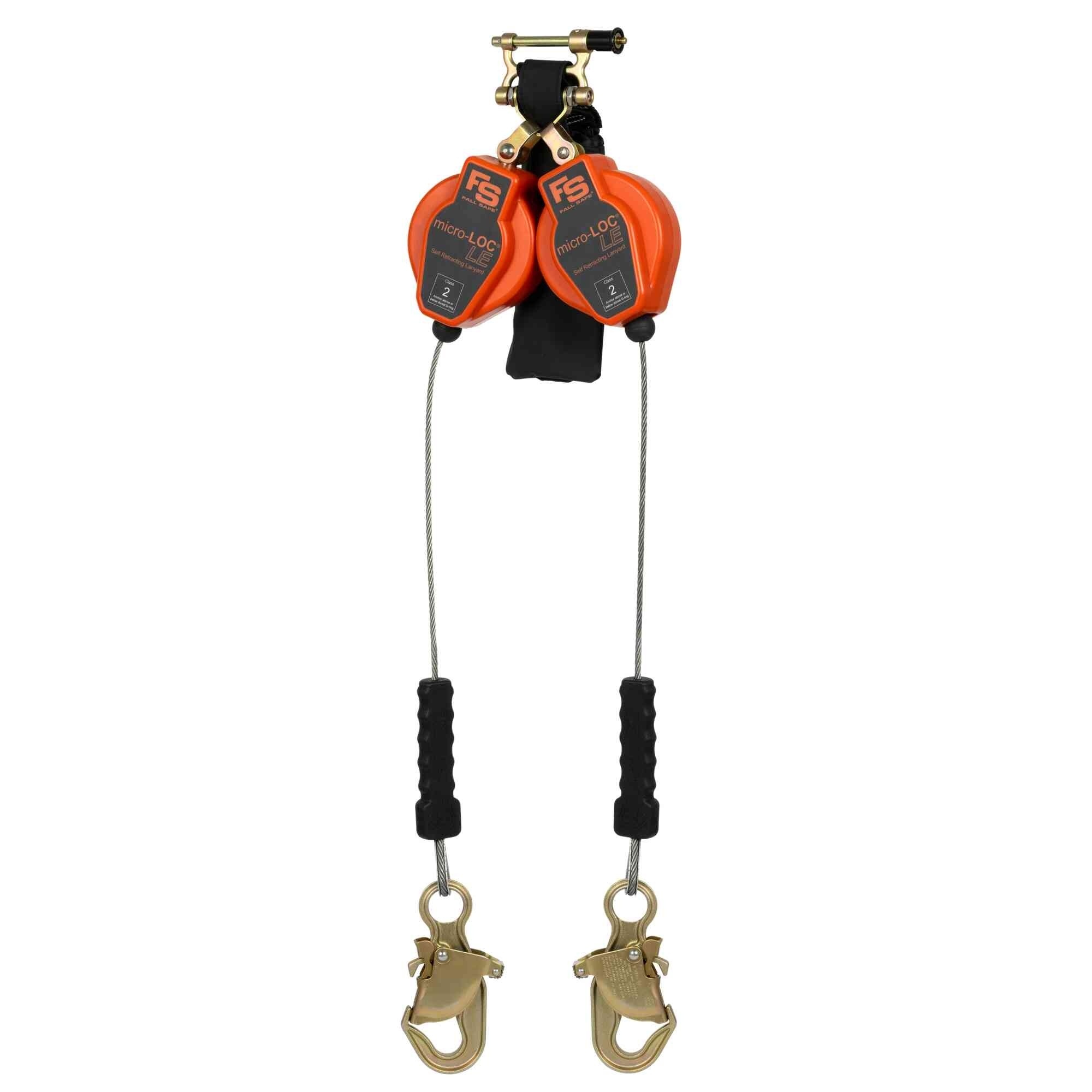 Fall Safe Micro-Loc LE Self-Retracting Lifeline — 8ft., Leading Edge Twin Leg, Snap Hook, Model# 4295008-1