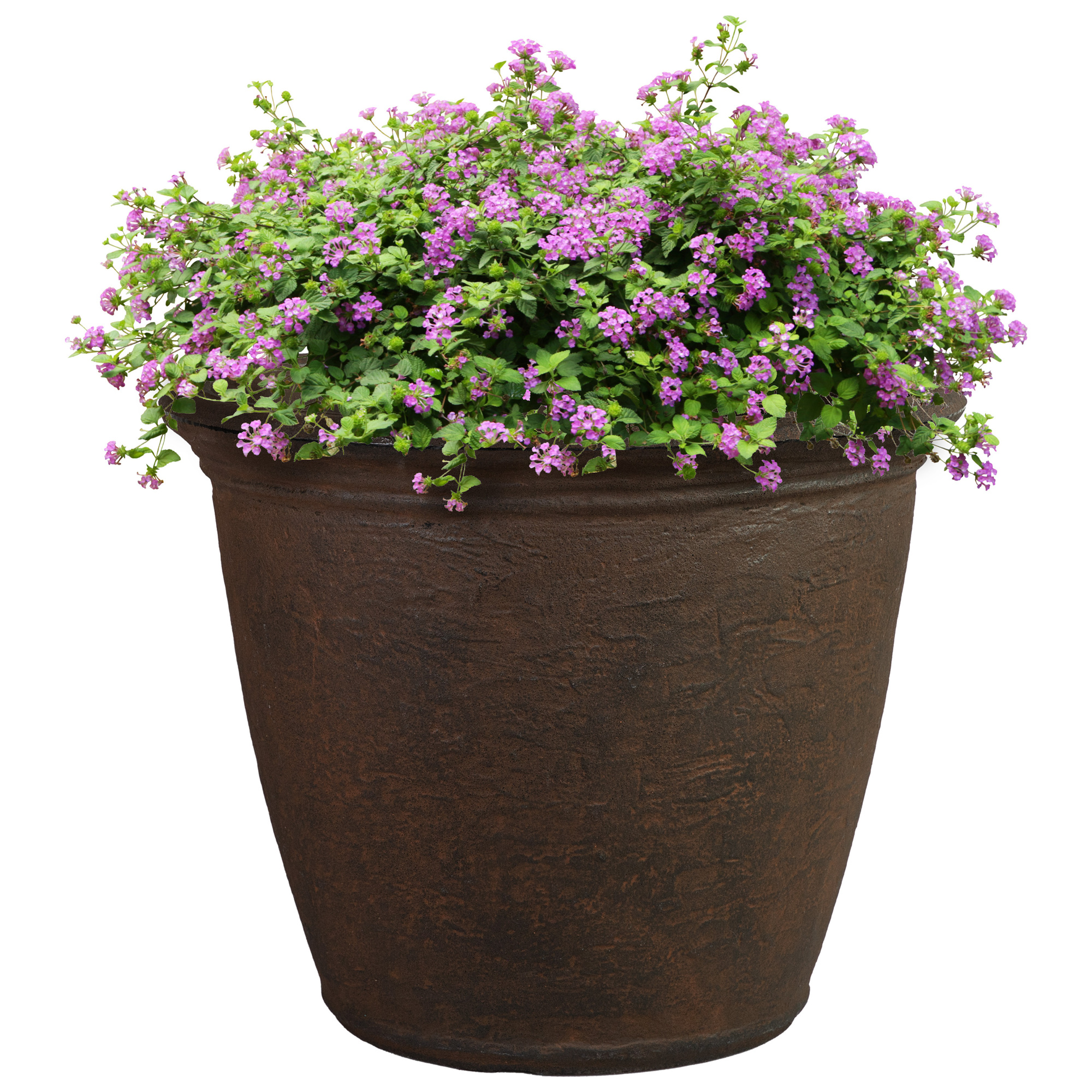 Sunnydaze Weather-Resistant Outdoor Flower Pot Planter — 20in., Double-Walled, Sable Finish, Model# DG-230