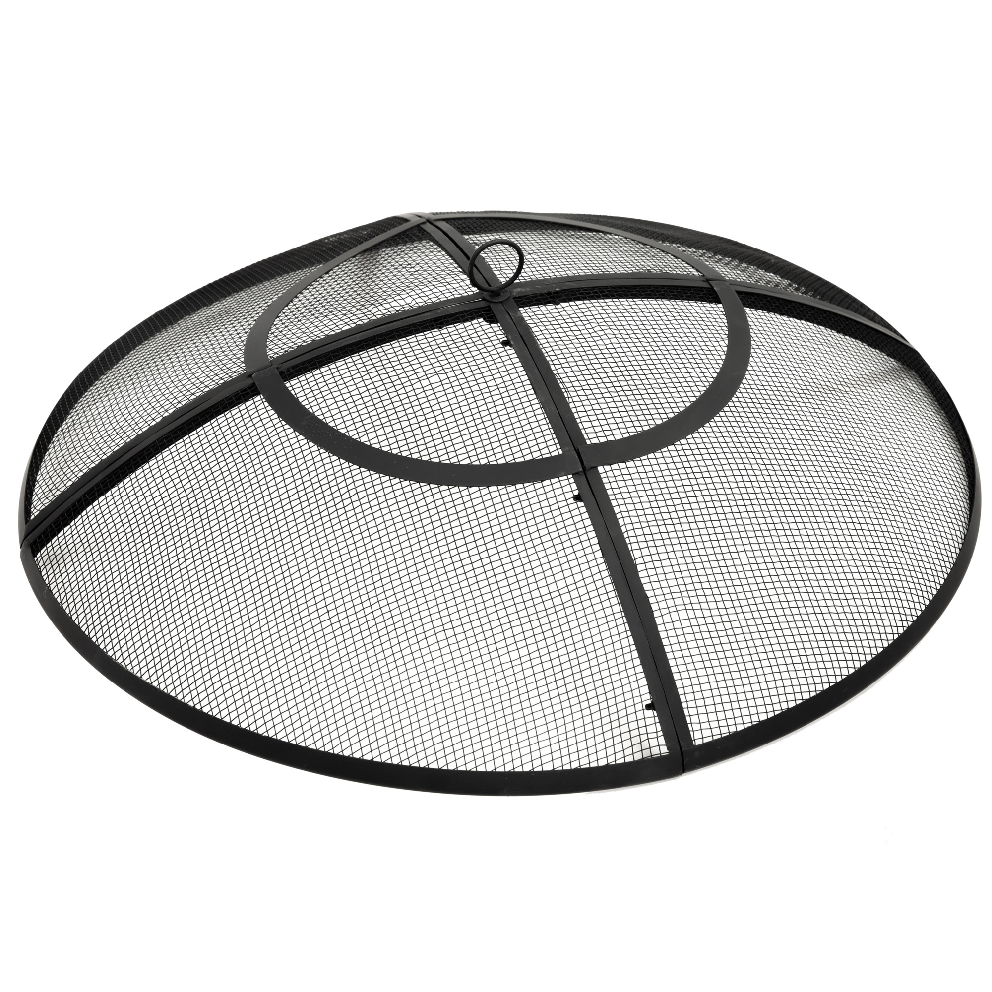 Sunnydaze Steel Mesh Round Spark Screen — 22in. Diameter, Black, Heat-Resistant, Model# KF-HDS22-KD