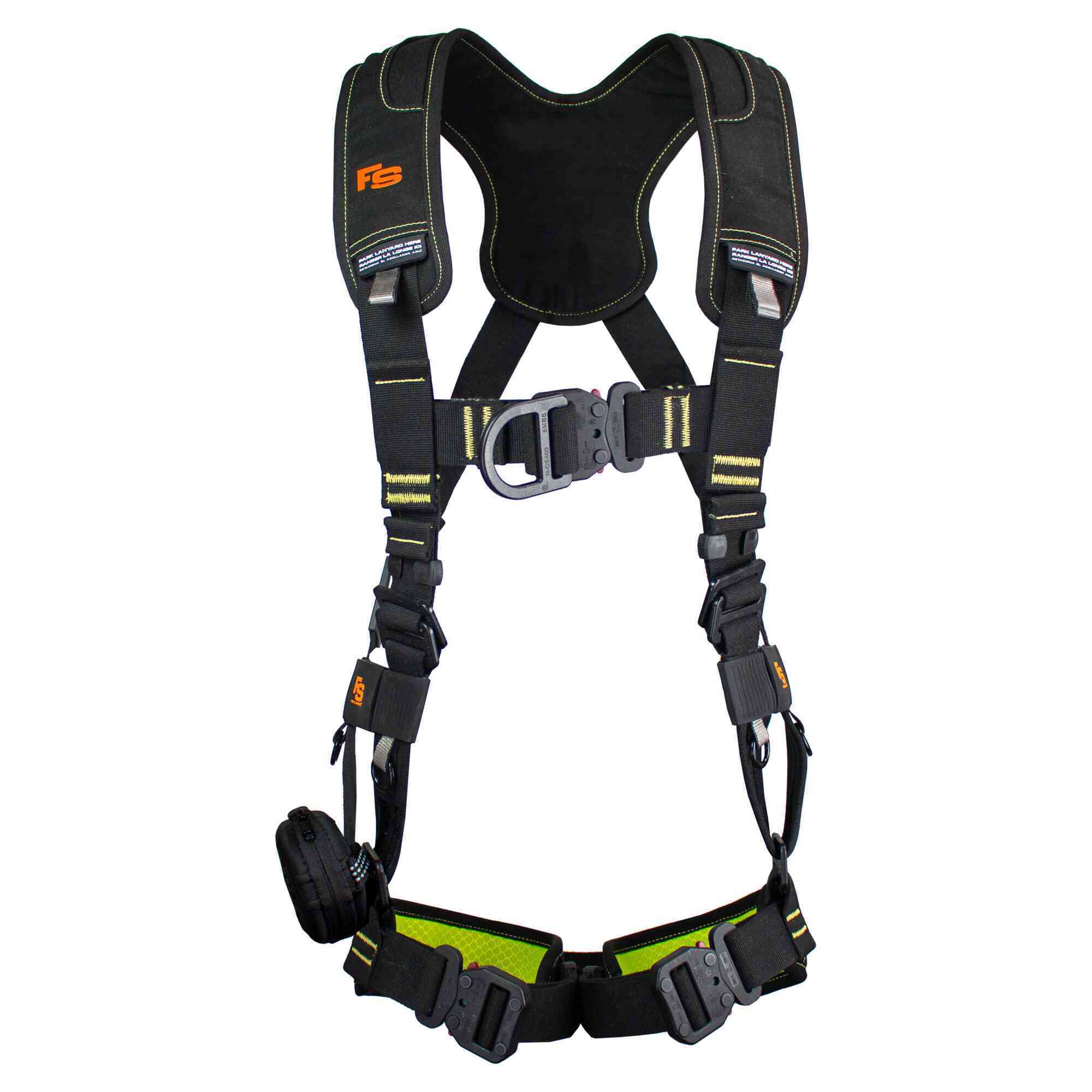Fall Safe Arc Flash Comfort Safety Harness — Vest Style, Climbing, Size L/XL, Kevlar/Nomex, Dielectric Buckles, Model# FS242.2ICD-L/XL