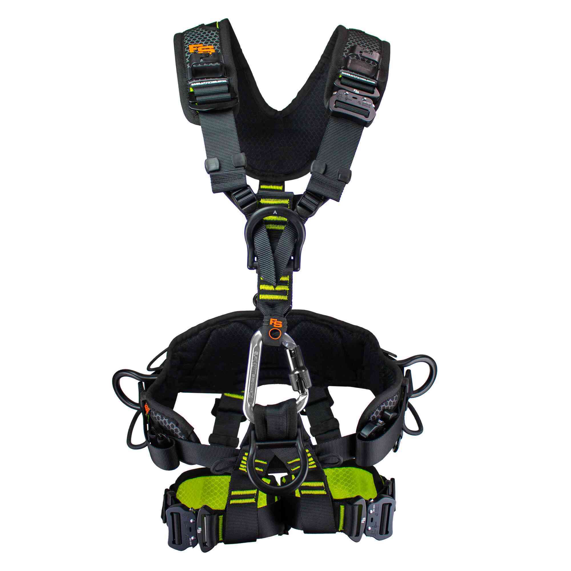 Fall Safe Flyer Pro Safety Harness — Suspension Rigging Style, S/M, Lightweight Aluminum D-Rings, Ergonomic Design, Model# FALL SAFE