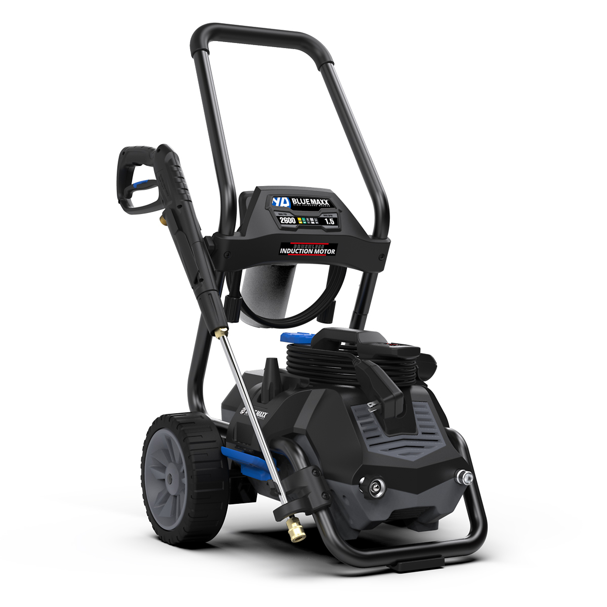 AR Blue Clean Maxx Electric Pressure Washer — 2600 PSI, 1.5 GPM, 13 Amps, 25ft. Hose, 2-in-1 Design, Model# BM2600B