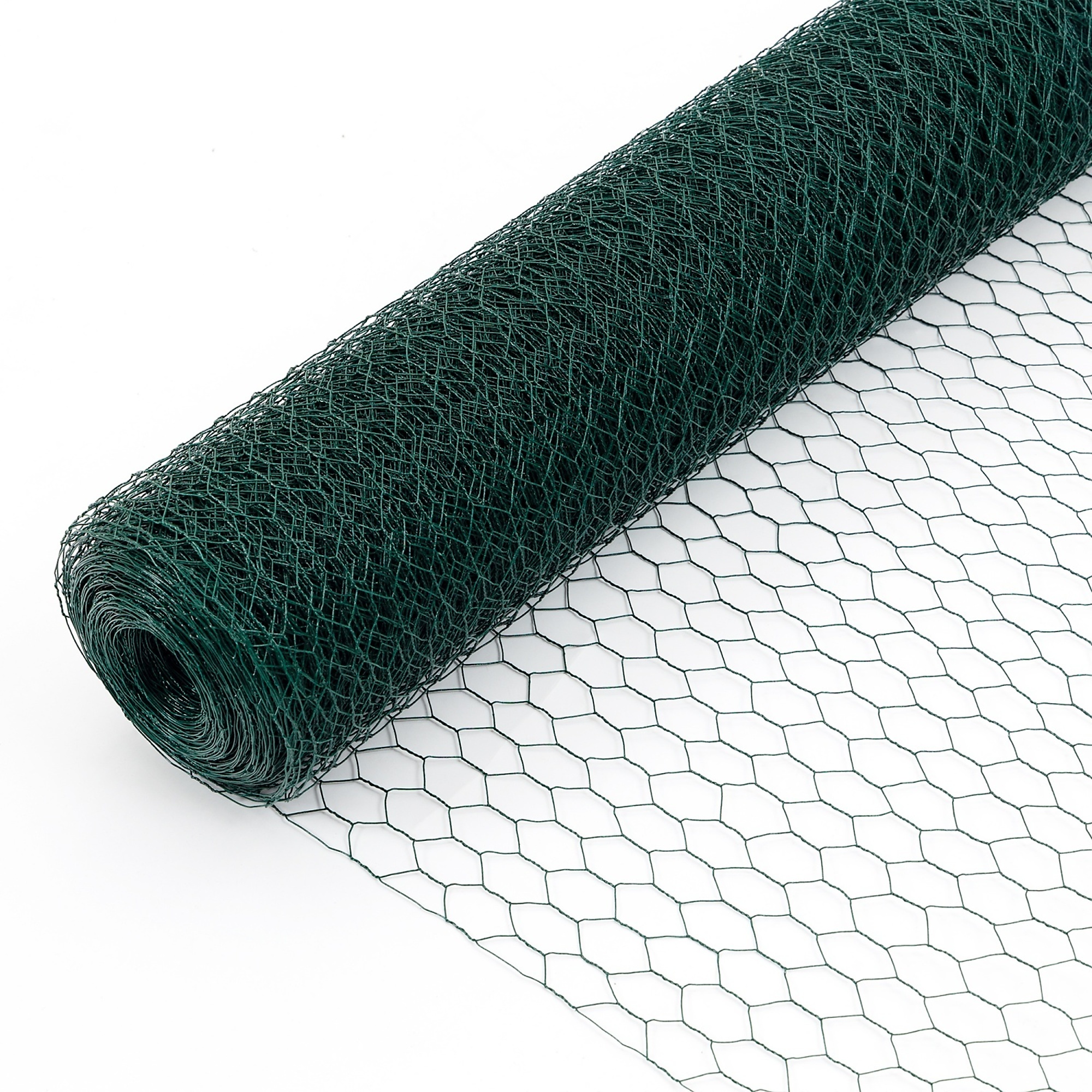 BlackTeck Large Galvanized Hexagonal Chicken Wire — 43.2in. x 157ft., Green, Anti-Rust, Poultry Netting, Model# N2-184735