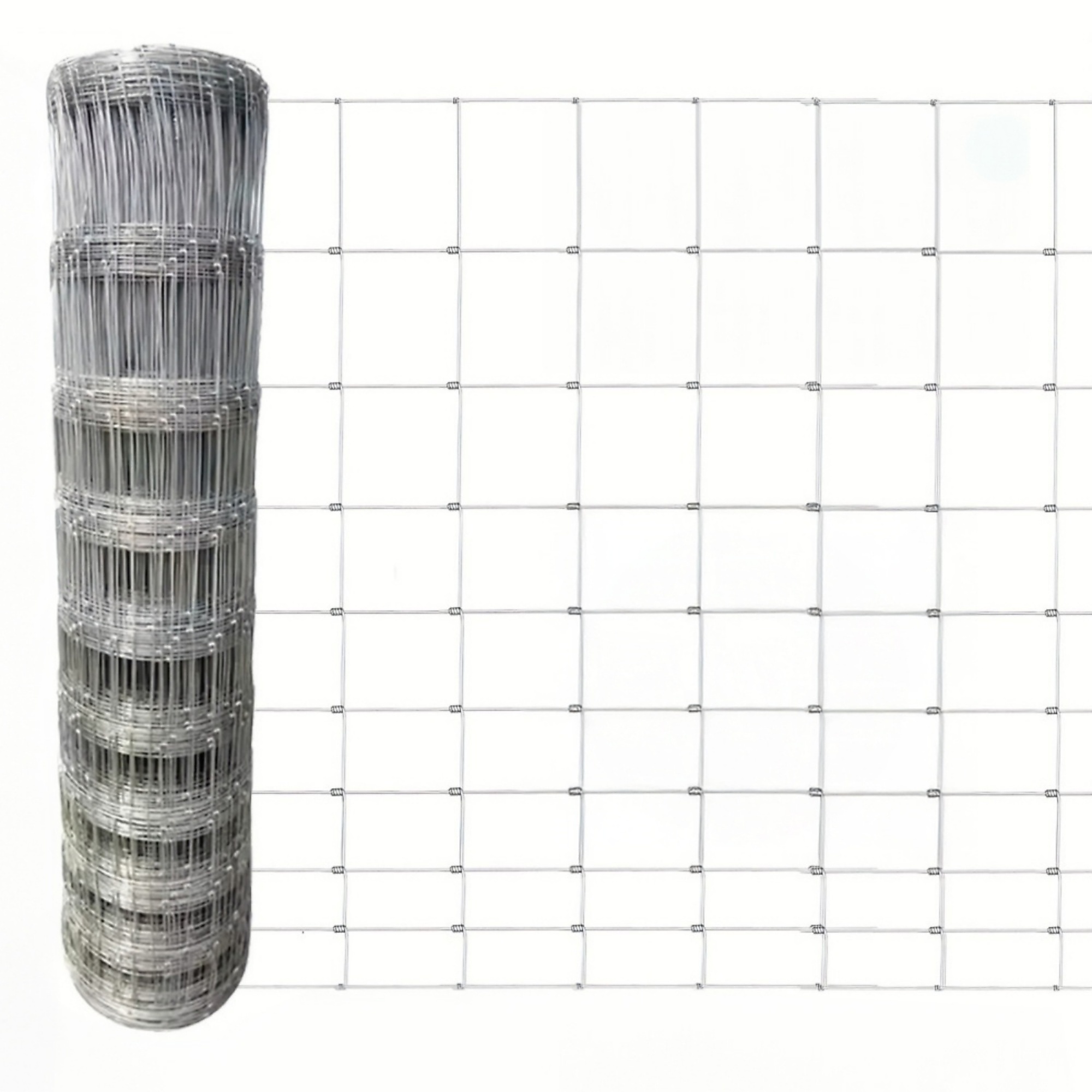 BlackTeck 48in. x 164ft. Reinforced Hot-Dip Galvanized Farm Mesh — High-Carbon Steel, Weather-Resistant, Precision Welding, Model# N2-AF001