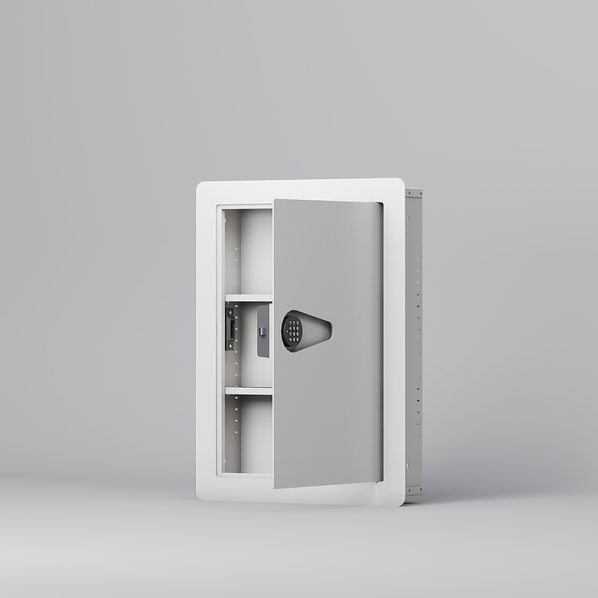 0.73 cu. ft. Steel Fire-Resistant Combination Lock Wall Safe with 2 ...