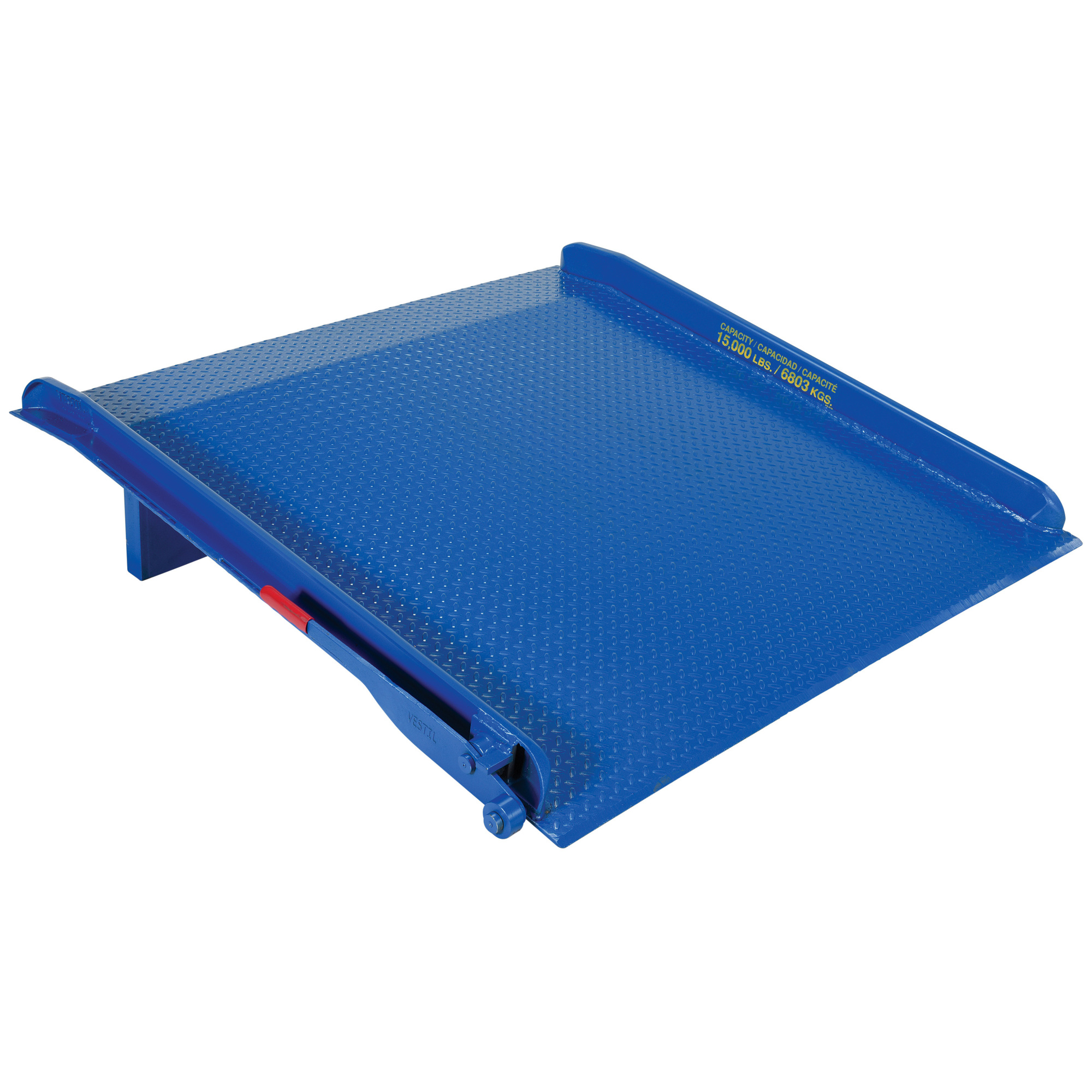 Vestil Steel Truck Dock Board — 60in. x 30in., 15,000-Lb. Capacity, Diamond Plated, Blue, Model# TS-15-6030
