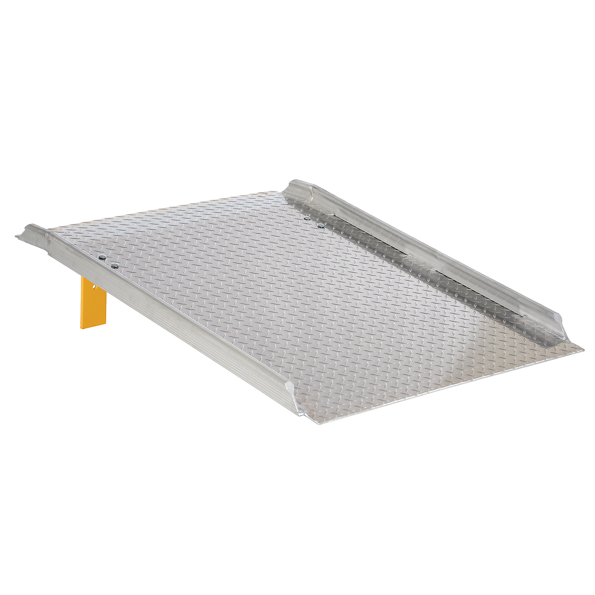 Vestil Aluminum Diamond Tread Hand Truck Dock Board with Curbs — 47-7/8in. x 37-1/4in. x 10-3/16in., 800-Lb. Capacity, Silver, Model# AHTD-3648