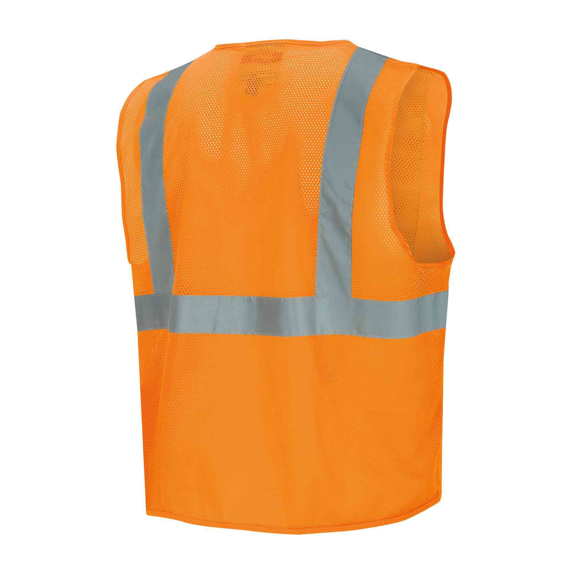 Pioneer Zip-Up Safety Vest — Hi-Vis Orange, Size S, Model