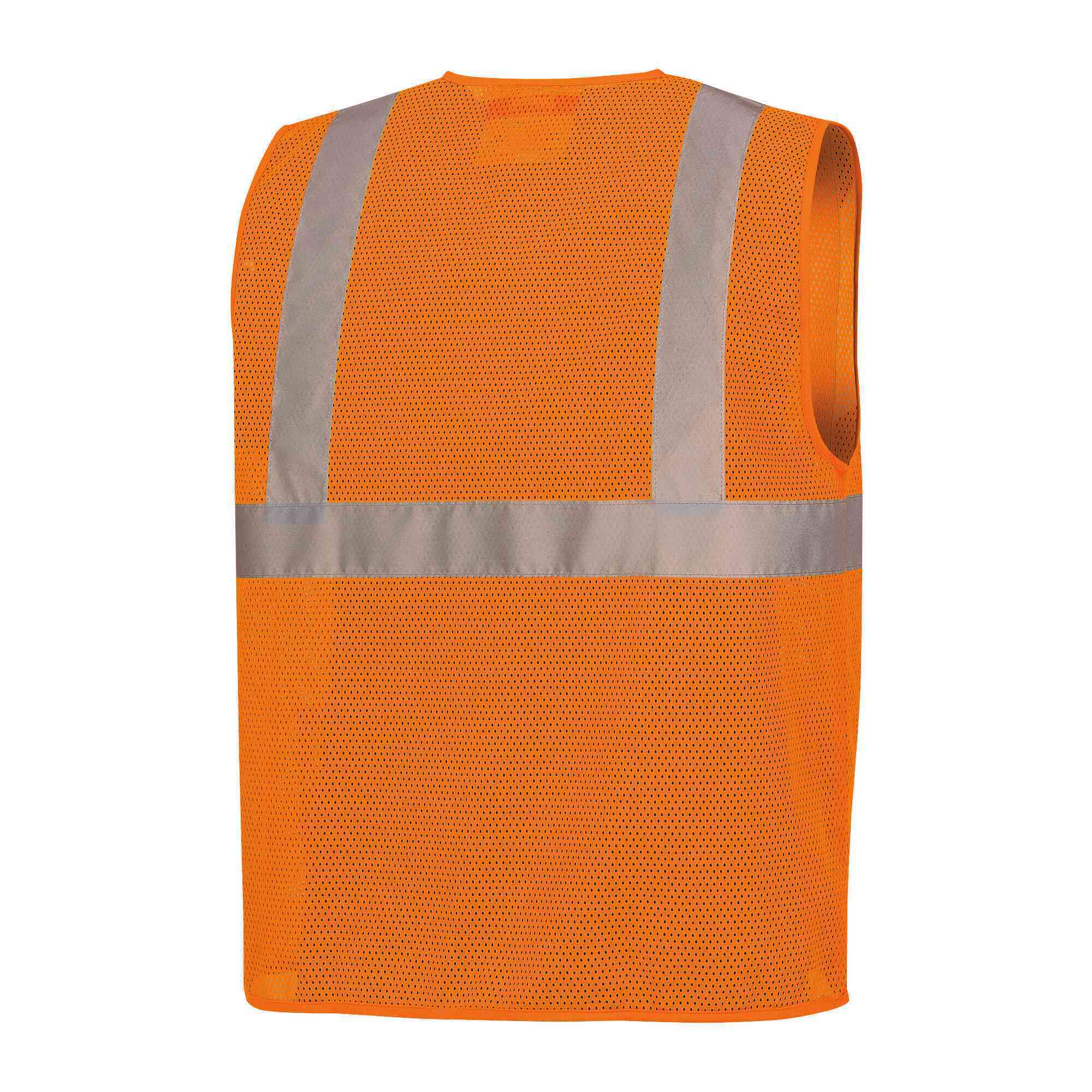 Pioneer Self-Extinguishing Mesh Safety Vest — Hi-Viz Orange, 3XL