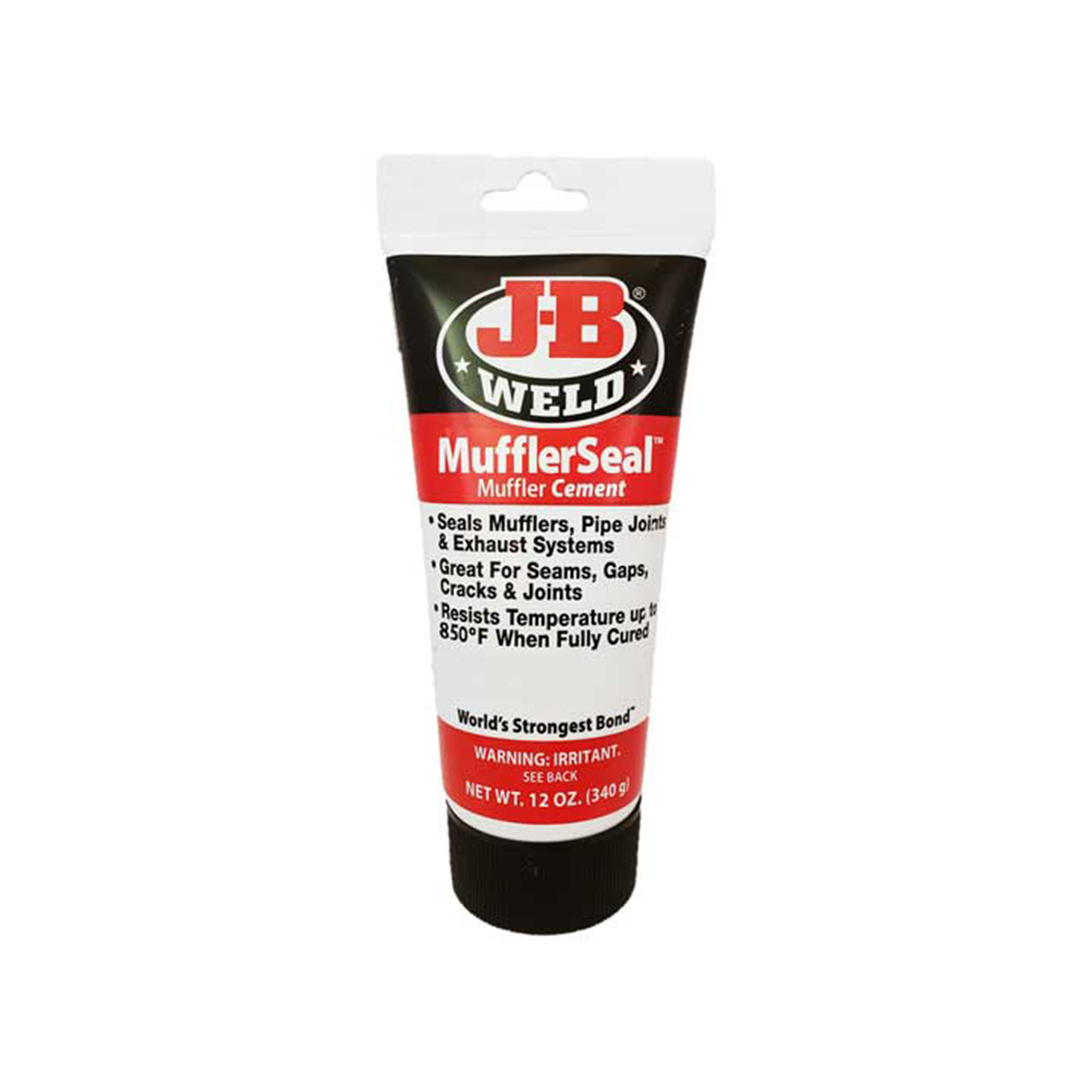 JB Weld MufflerSeal Cement — 12 Oz., High-Temp Exhaust Leak Sealant, Metal-Reinforced, Model# JBW37912