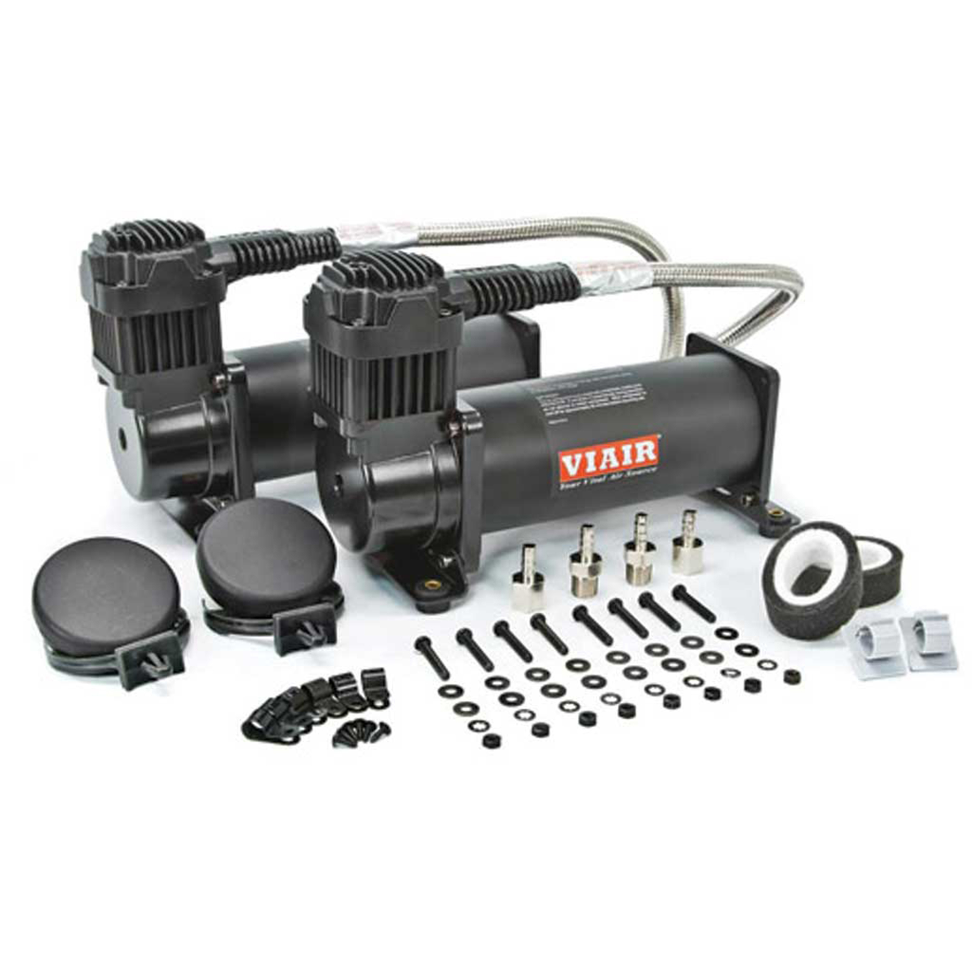 Air Lift Company VIAIR 444C Dual-Pack Compressor System — Stealth Black, 200 PSI, Dual 12V Compressors, Model# ALC23444B