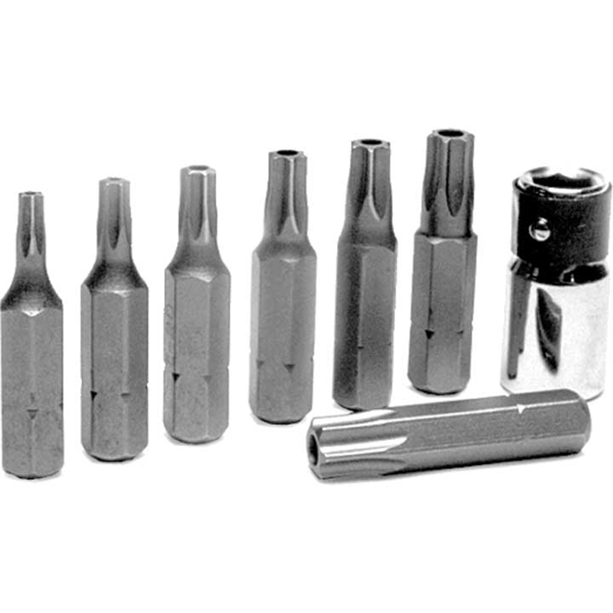 Performance Tool Tamper Resistant Star Bit Set — 8-Pc., Heat-Treated Alloy Steel, Includes T10-T40, Model# PRTW1386