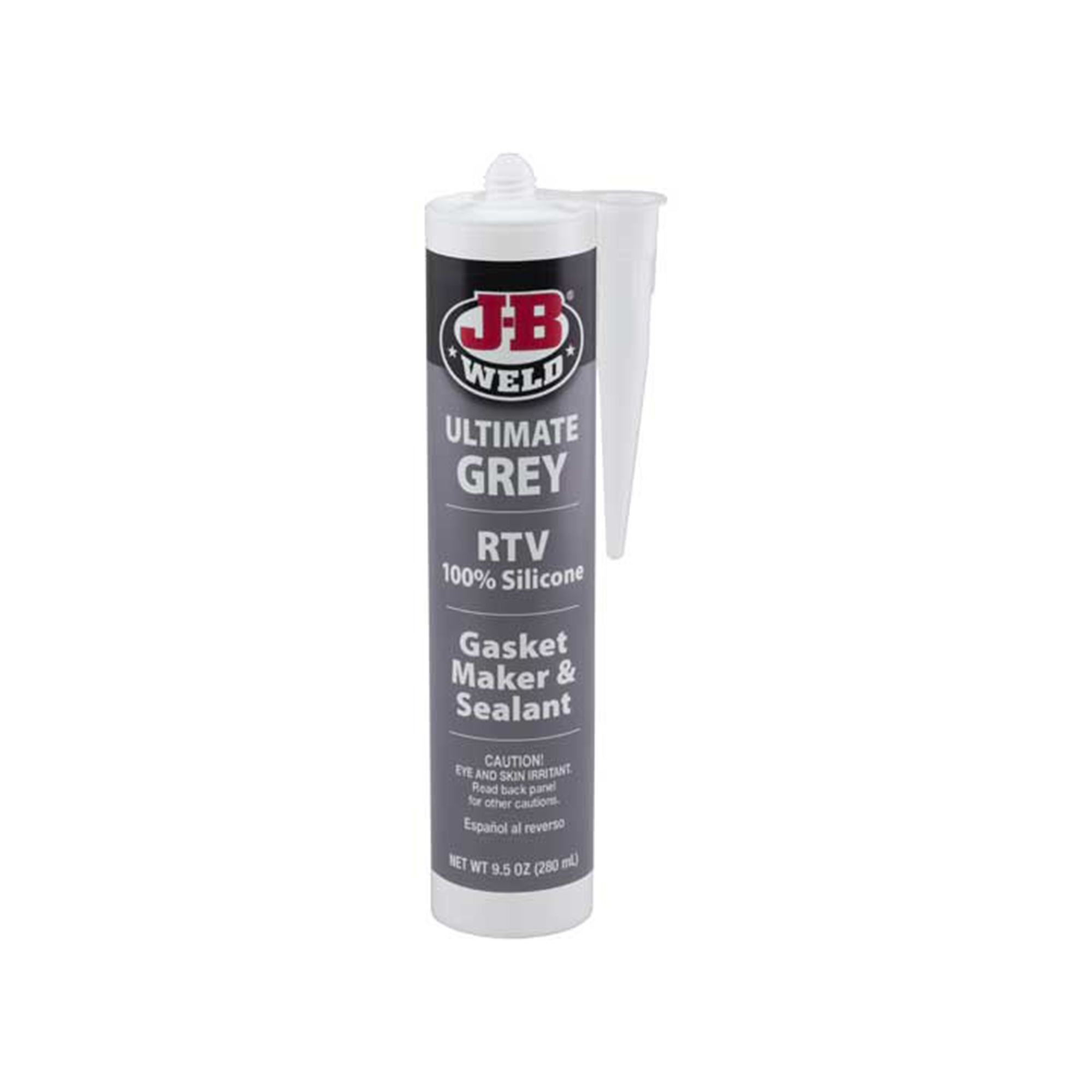 JB Weld Ultimate Grey RTV Gasket Maker Sealant — 9.5oz Cartridge, High Torque, Oil Resistant, Model# JBW32927