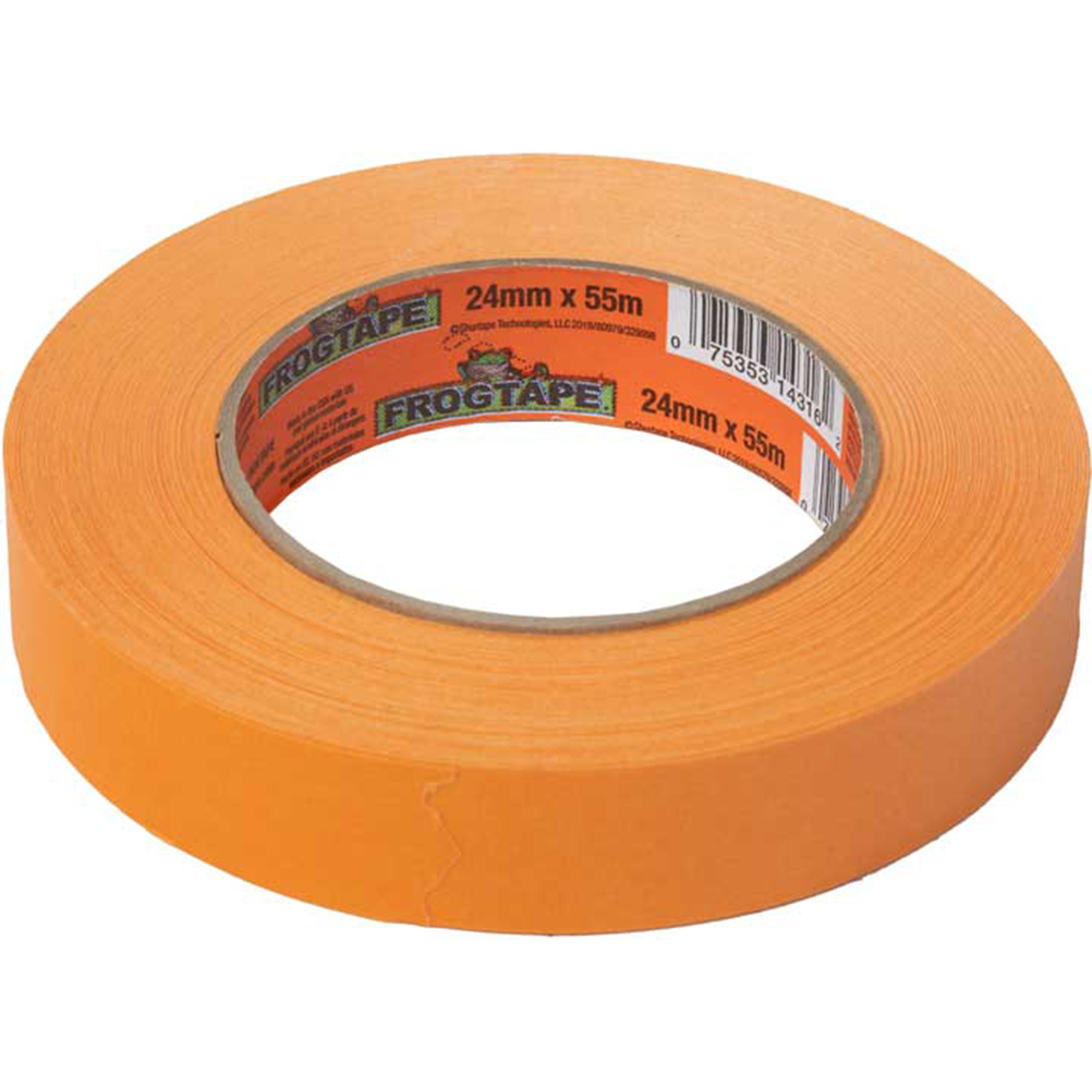 Shurtape FrogTape Pro Grade Orange Painter's Tape — 24mm x 55m, 6.4 mil, High Adhesion, Clean Removal, Model# SHT242812