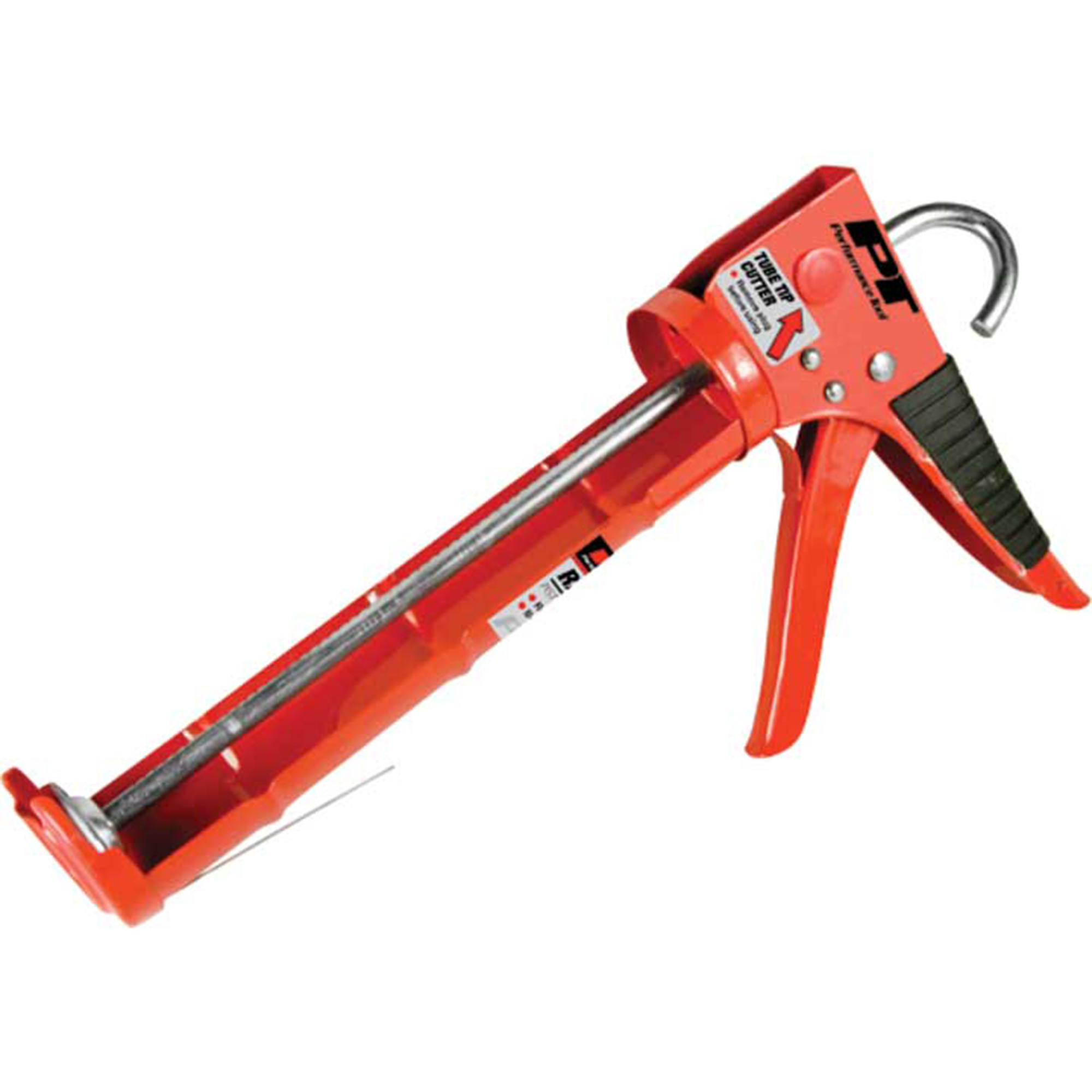 Performance Tool Ratcheting Caulk Gun — Built-In Tube Tip Cutter, Ergonomic Handle, Model# PRTW54250