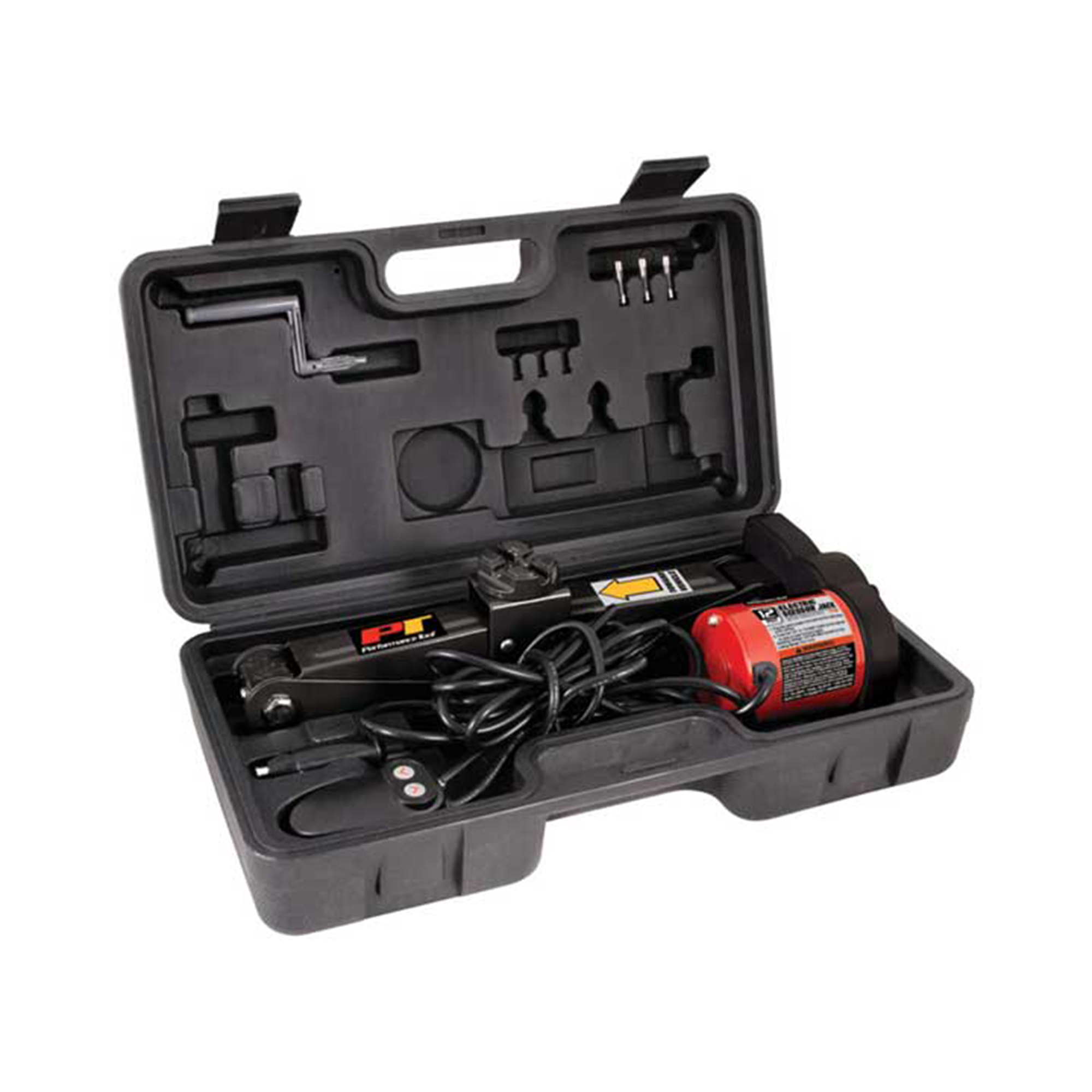Performance Tool Electric Scissor Jack — 12V, 2-Ton Capacity, 5–14in. Lifting Range, Emergency Hand Crank, Model# PRTW1609