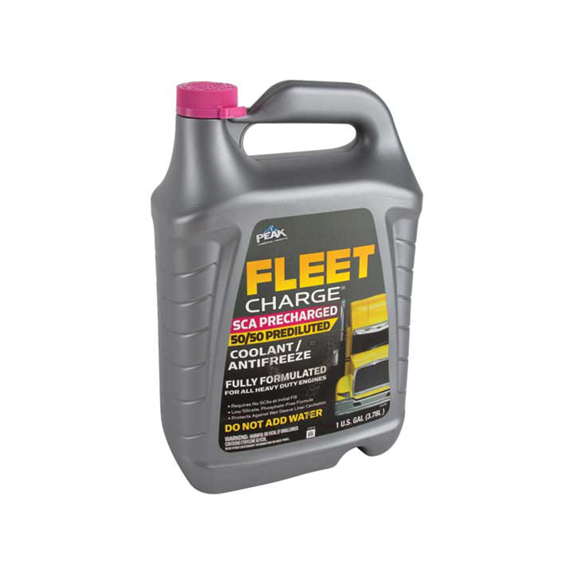 PEAK Fleet Charge SCA Precharged 50/50 Coolant/Antifreeze — 1 Gal., Case of 6, Heavy-Duty Engine Protection, Model# PEAFCAB53