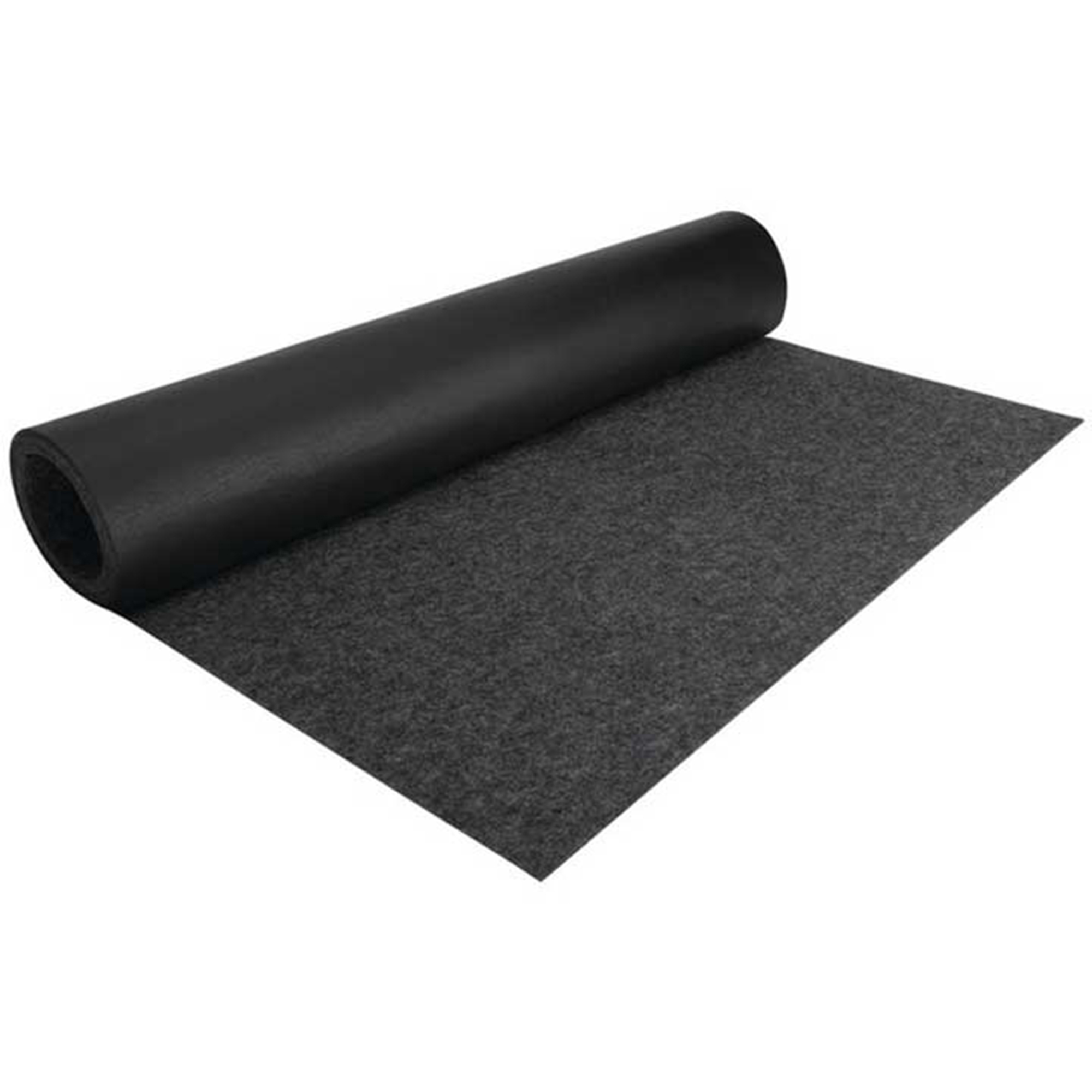 Performance Tool Absorbent Floor Mat — 18ft. x 2.4ft., Cut-to-Fit, Felt Surface, Adhesive Backing, Black, Model# PRTW88802