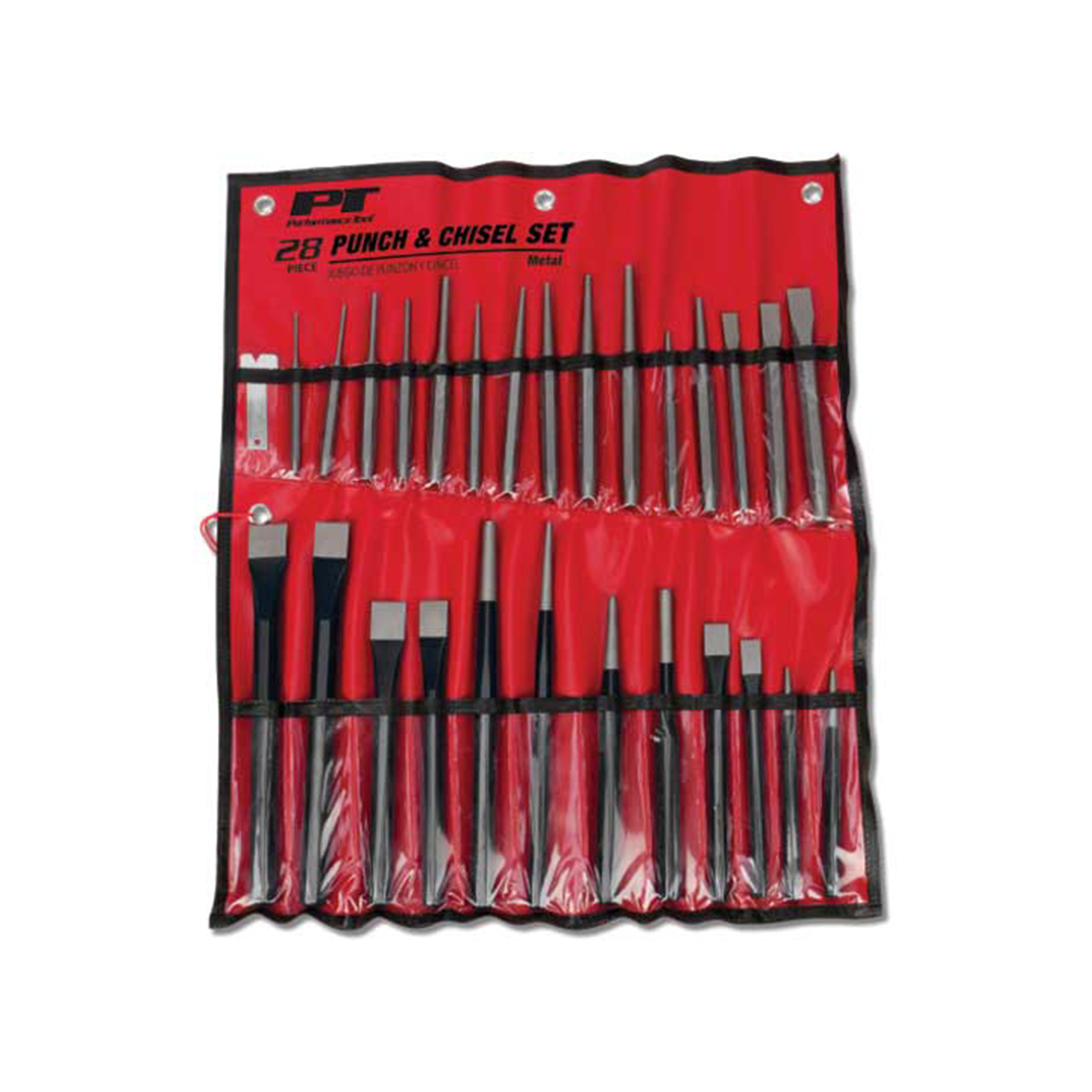 Performance Tool Punch and Chisel Set — 28-Piece, Chrome Vanadium and Carbon Steel, Vinyl Storage Pouch, Model# PRTW754