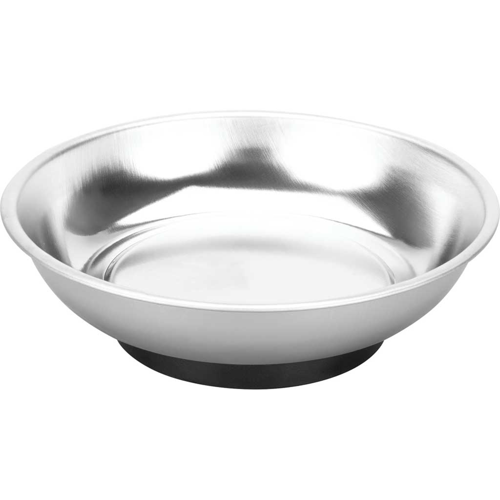 Performance Tool Magnetic Parts Tray — 4in., Stainless Steel, Rubber-Coated Base, Model# PRT1170