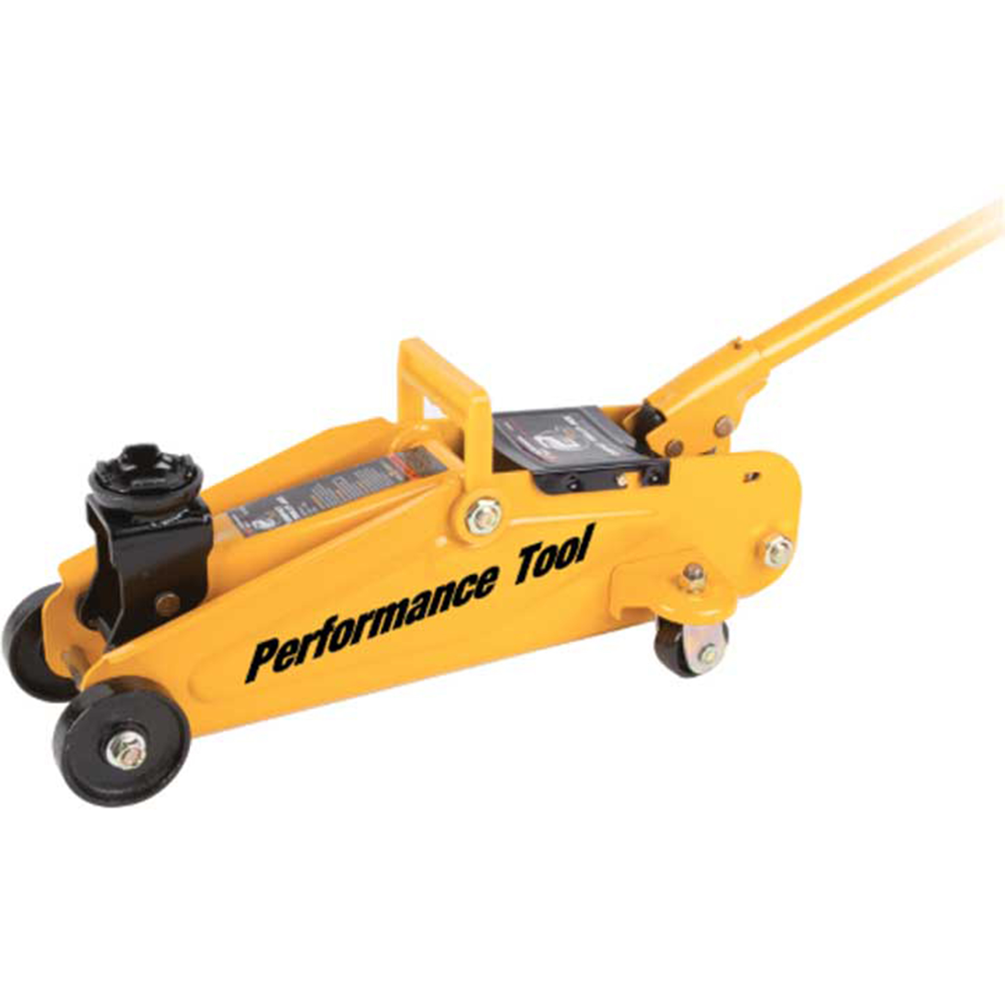 Performance Tool Compact Trolley Jack — 2 Ton, Swivel Casters, Heavy-Duty Steel, 5.25in.–13in. Lift Range, Model# PRTW1606
