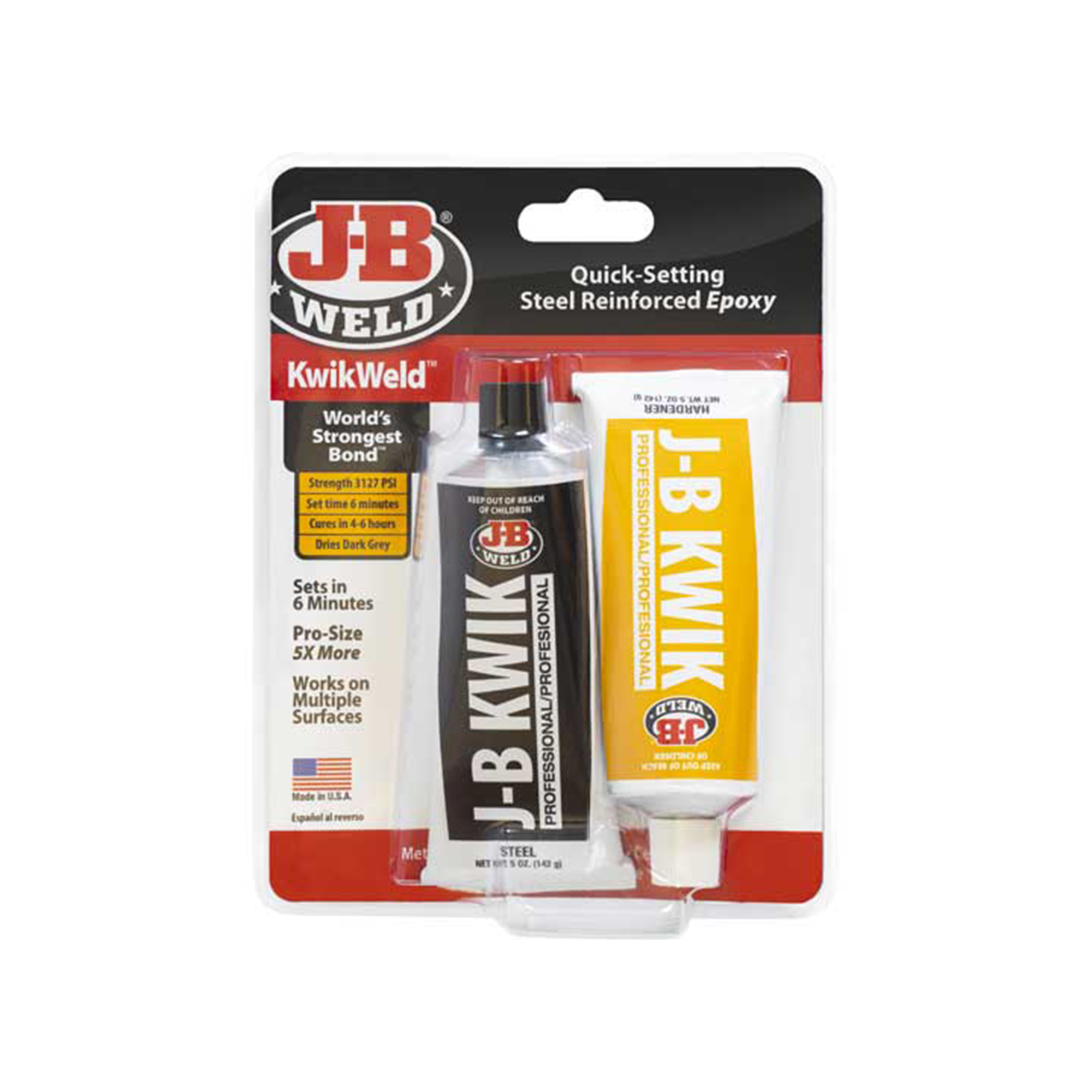 JB Weld KwikWeld Professional Size Epoxy — 10 Oz., Fast-Setting, Durable Repair, Model# JBW8271