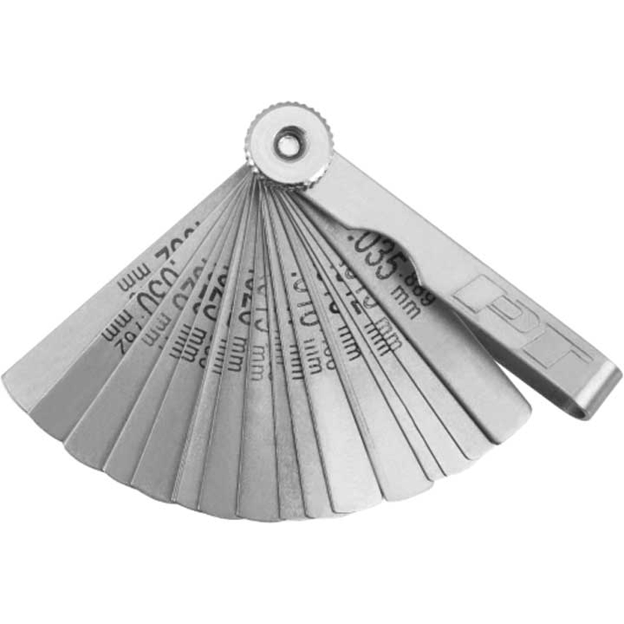 Performance Tool Mini Feeler Gauge — 17 Blades, 1.5in. Length, 0.035in. Thickness, Model# PRTW80525