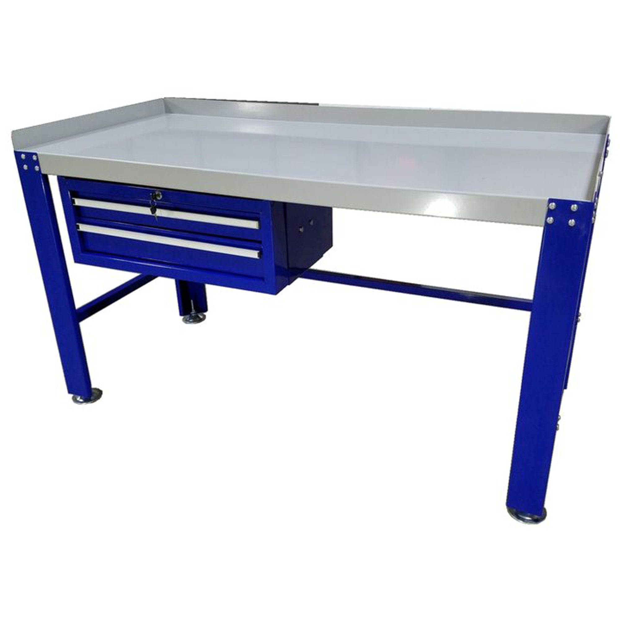 Tuxedo Auto Equipment iDEAL Premium Work Bench & Tool Cabinet — 60in. x 28in. x 34.75in., 1600-Lb. Capacity, Heavy-Duty Steel, Lockable Drawers, Model# MEQPWB-TC-1600