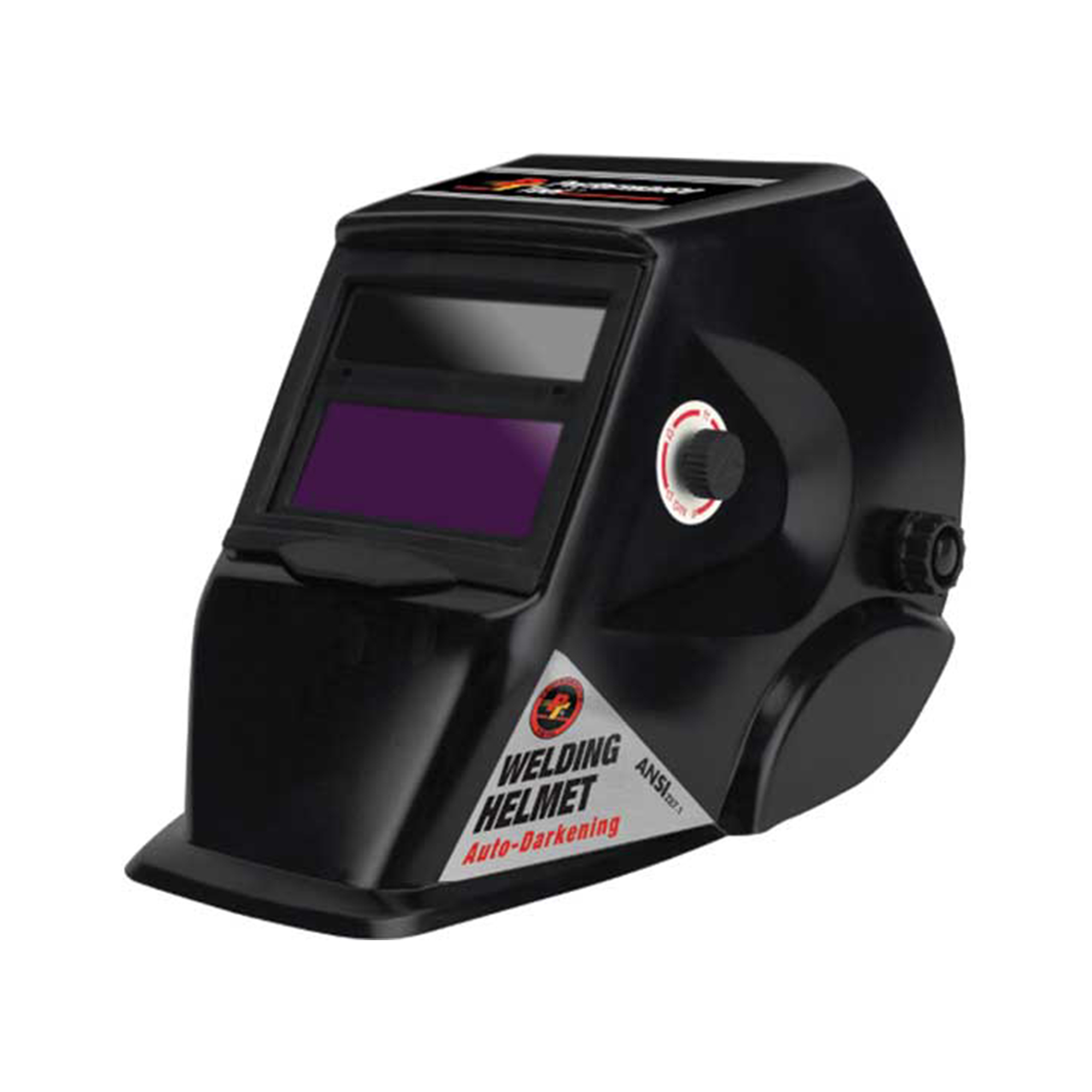 Performance Tool Auto-Darkening Welding Helmet — Solar-Powered Lens, Variable Shade Control, 3.86in. x 1.57in. Viewing Area, Model# PRTW50057