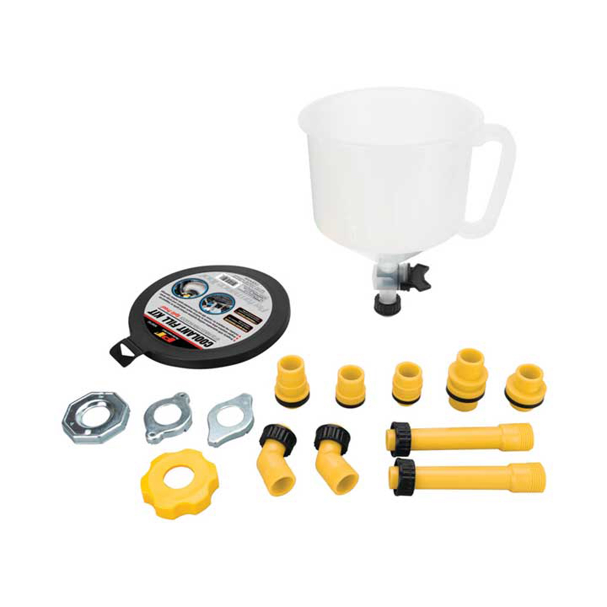 Performance Tool Spill-Proof Coolant Funnel Kit — Eliminates Spills & Air Pockets, Fits GM & Ford Radiators, Model# PRTW89740