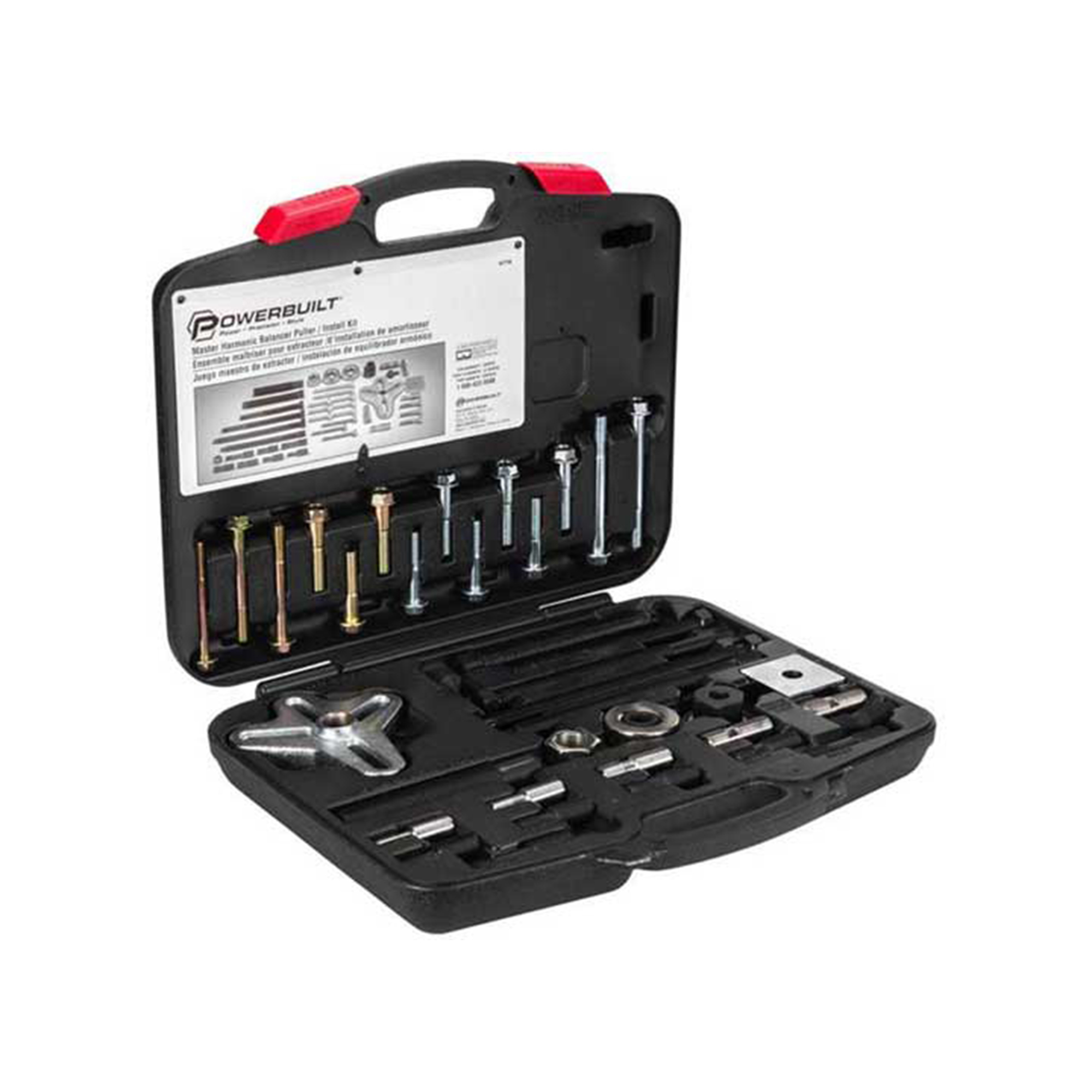 Powerbuilt Master Harmonic Balancer Puller and Pulley Installer Kit — Complete Harmonic Balancer Service Set, Model# PBT647758