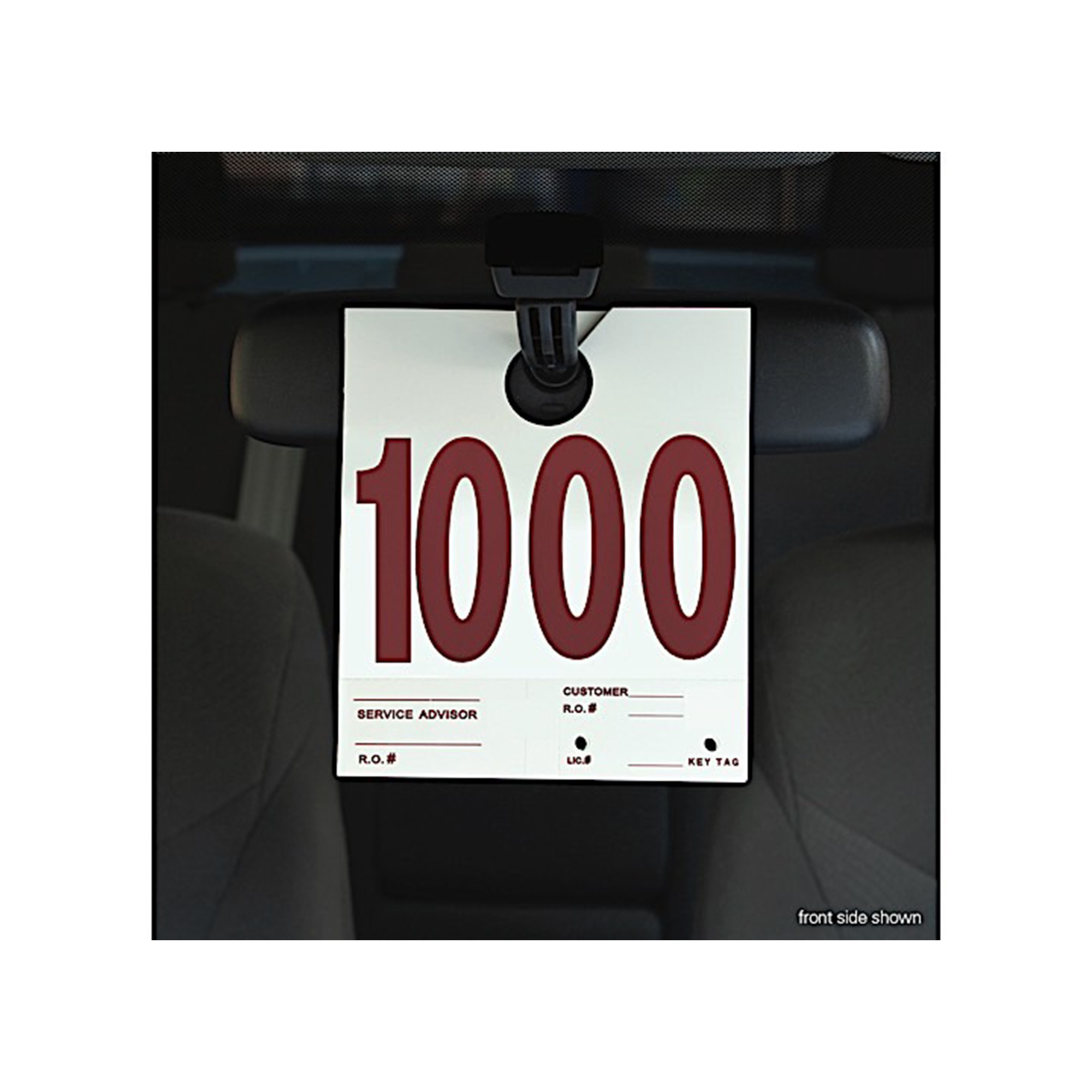 Slip-N-Grip Sequential Service Dispatch Number Tags — 7.5in. x 6.5in., Numbers 1000-1999, 1000/Box, Model# SNGFB-P9933-51