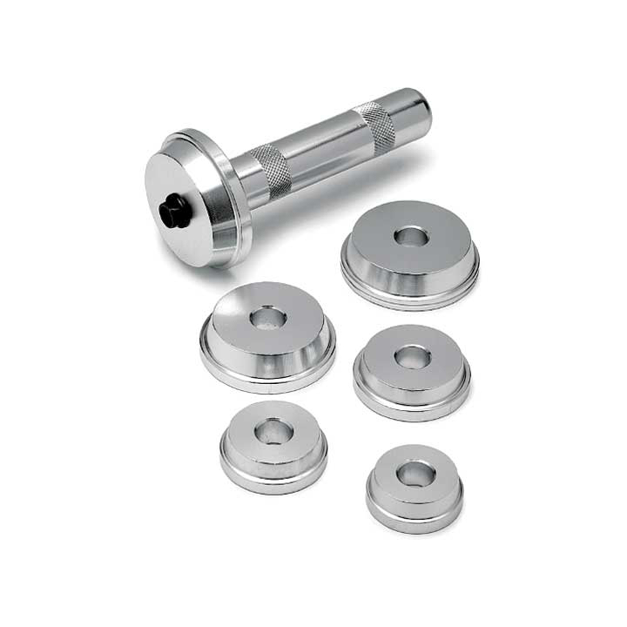 Performance Tool Bearing Race & Seal Driver Set — 7-Piece, Aluminum Discs, Fits Common Sizes, Model# PRTW83020