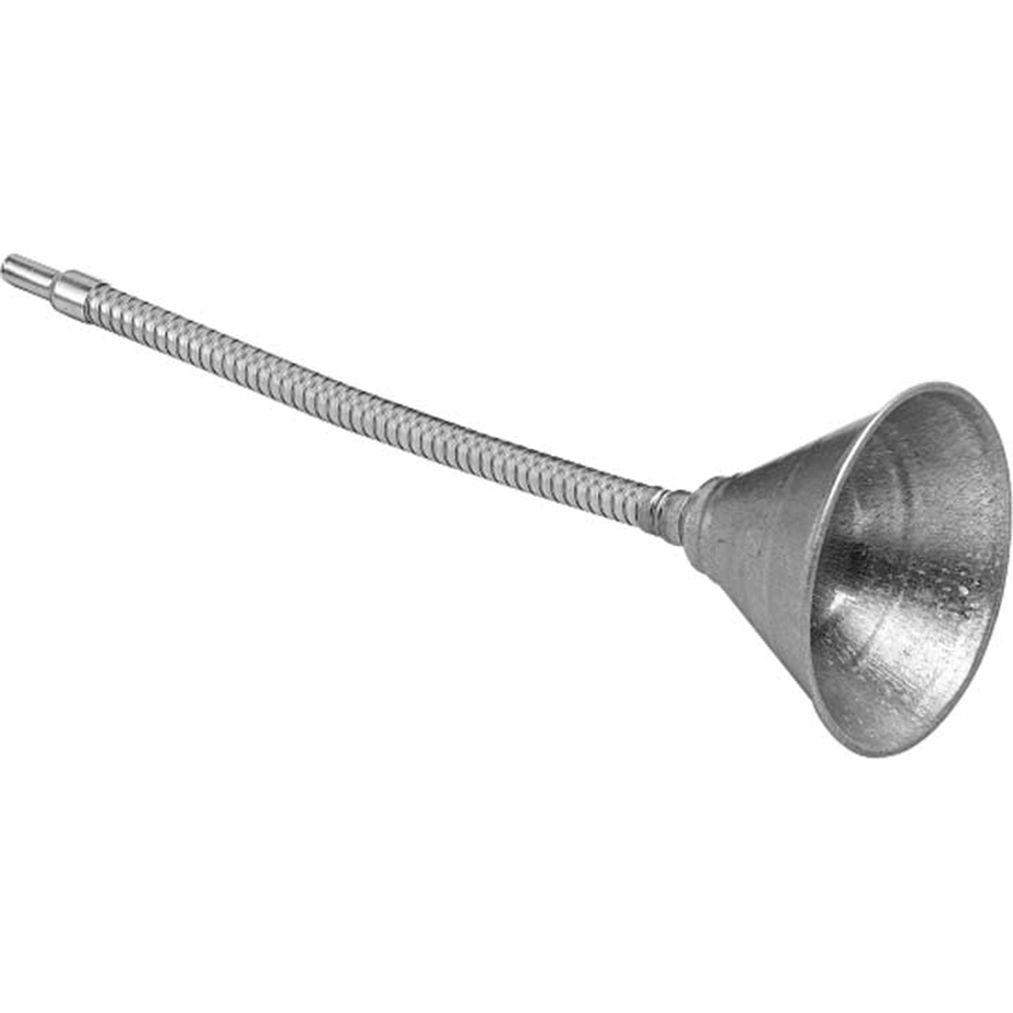Performance Tool Metal Funnel — 6in. Diameter, 12in. Flexible Spout, Zinc-Plated, Model# PRTW219